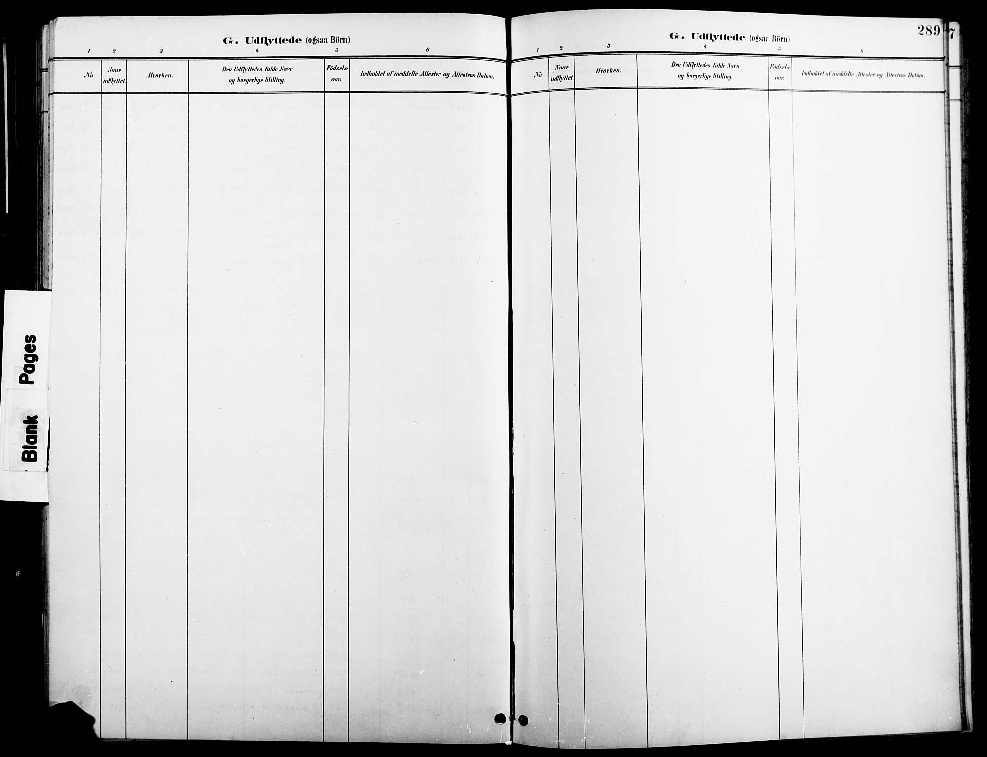 Åsnes prestekontor, AV/SAH-PREST-042/H/Ha/Hab/L0004: Klokkerbok nr. 4, 1895-1909, s. 289