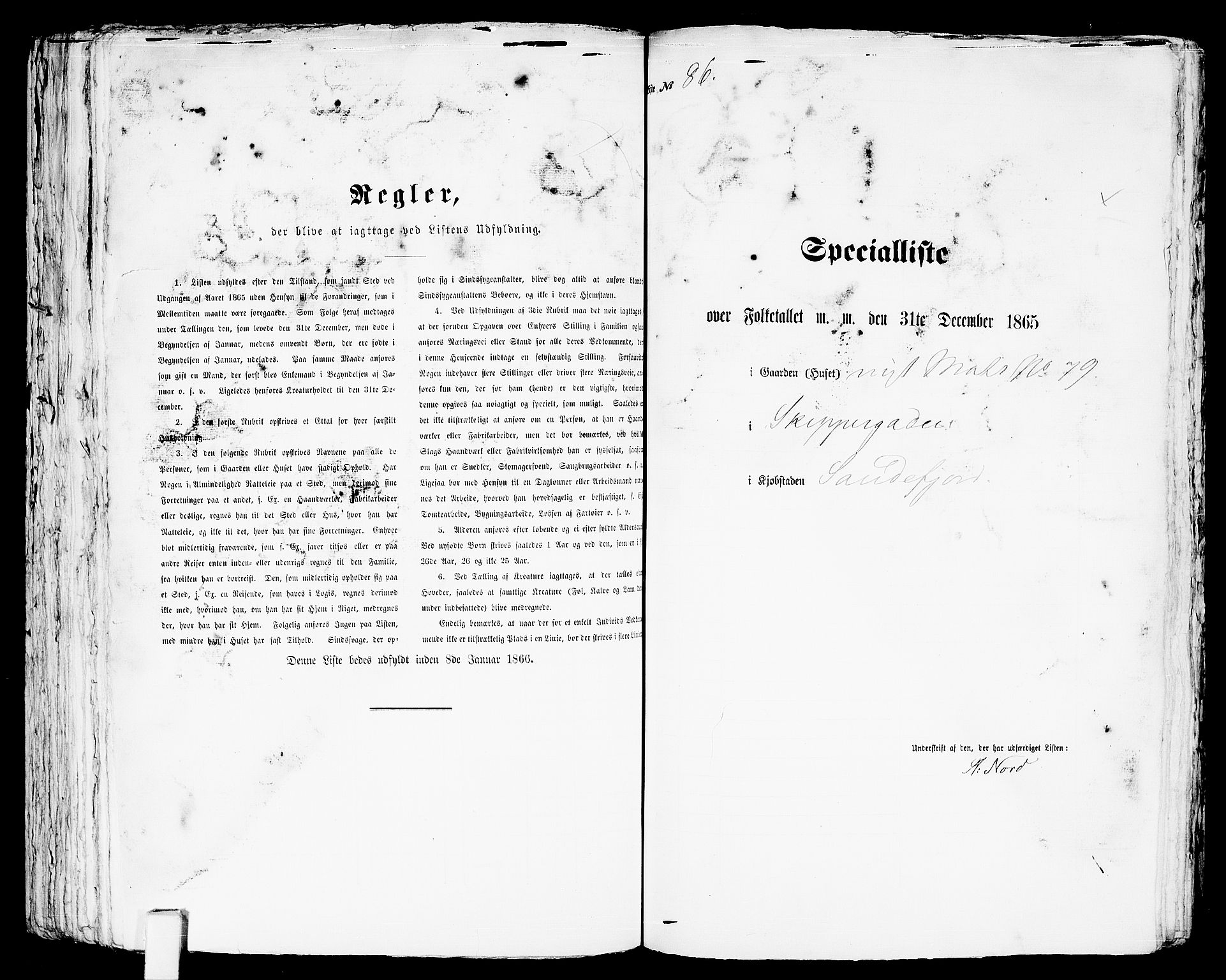 RA, Folketelling 1865 for 0706B Sandeherred prestegjeld, Sandefjord kjøpstad, 1865, s. 179