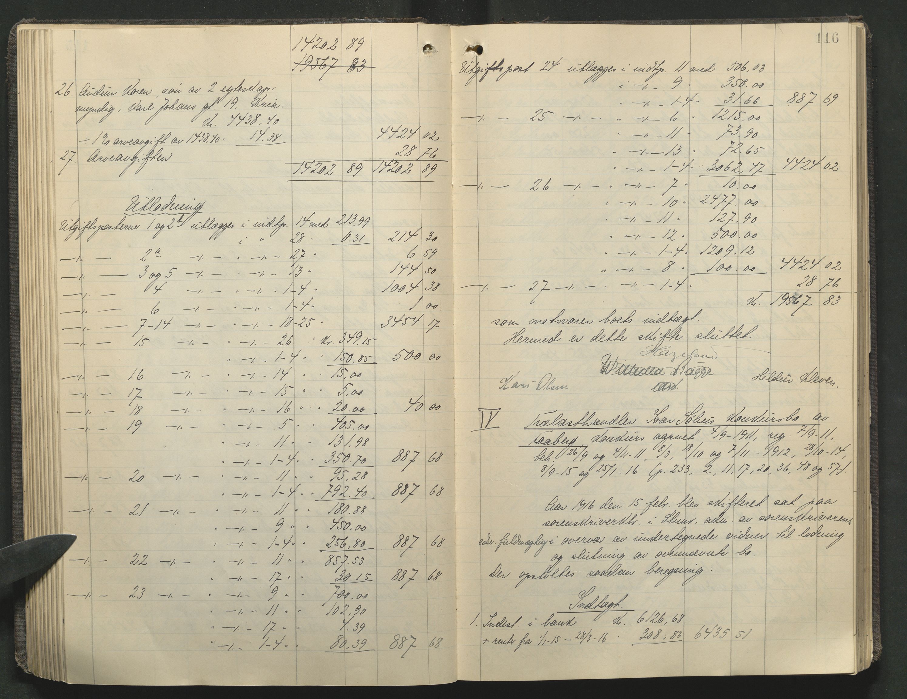 Sør-Gudbrandsdal tingrett, SAH/TING-004/J/Ja/Jae/L0002: Skifteutlodningsprotokoll - landet, 1912-1921, s. 116