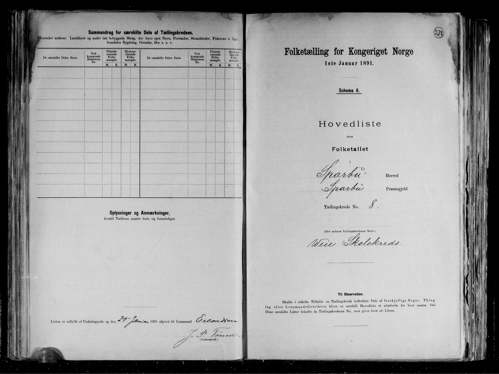 RA, Folketelling 1891 for 1731 Sparbu herred, 1891, s. 19