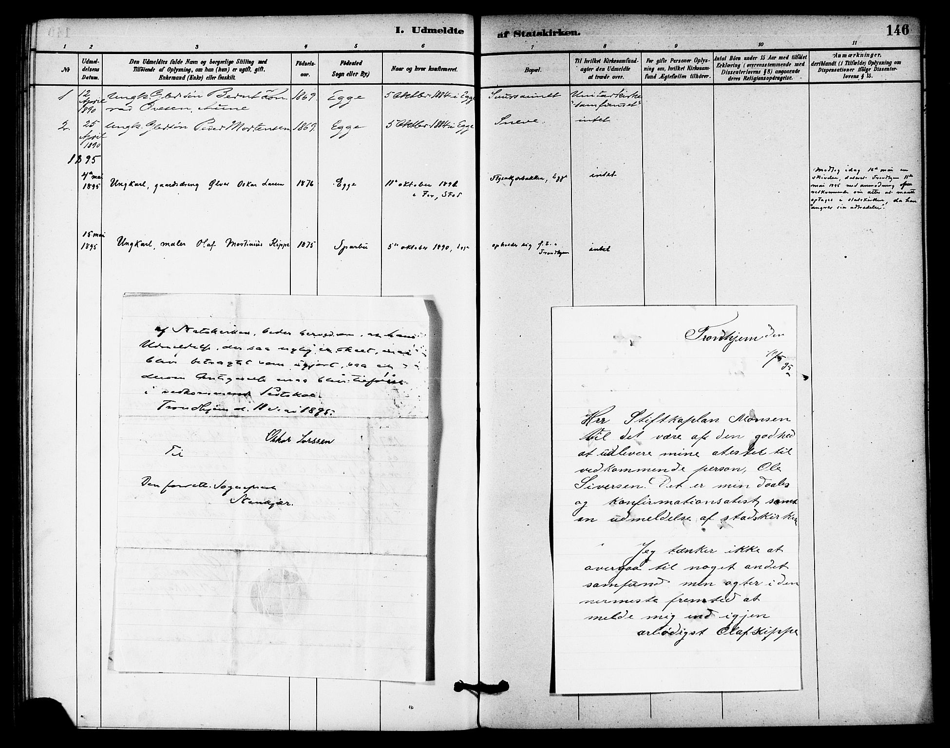 Ministerialprotokoller, klokkerbøker og fødselsregistre - Nord-Trøndelag, SAT/A-1458/740/L0378: Ministerialbok nr. 740A01, 1881-1895, s. 146