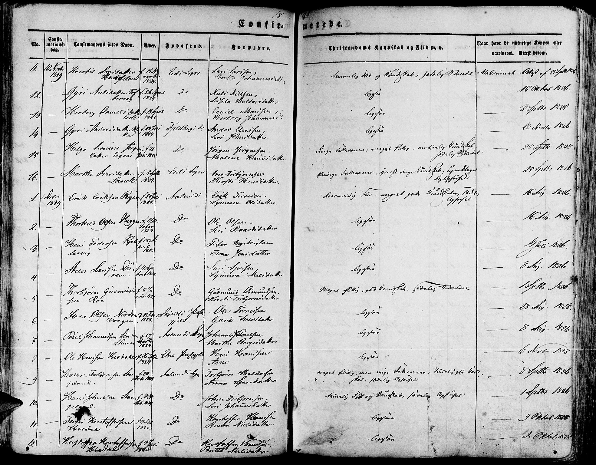 Fjelberg sokneprestembete, AV/SAB-A-75201/H/Haa: Ministerialbok nr. A 6, 1835-1851, s. 178