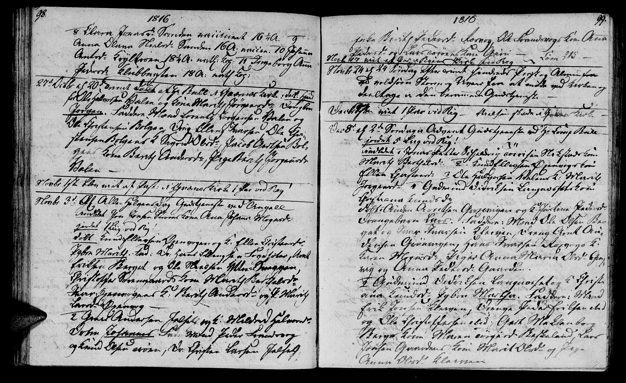 Ministerialprotokoller, klokkerbøker og fødselsregistre - Møre og Romsdal, AV/SAT-A-1454/569/L0817: Ministerialbok nr. 569A03, 1805-1819, s. 98-99