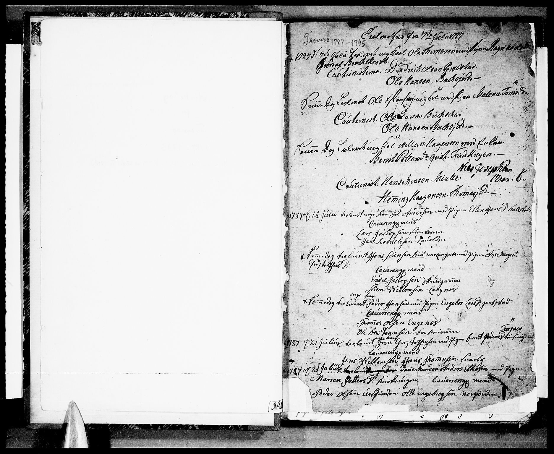 Tromsø sokneprestkontor/stiftsprosti/domprosti, AV/SATØ-S-1343/G/Ga/L0004kirke: Ministerialbok nr. 4, 1787-1795, s. 1