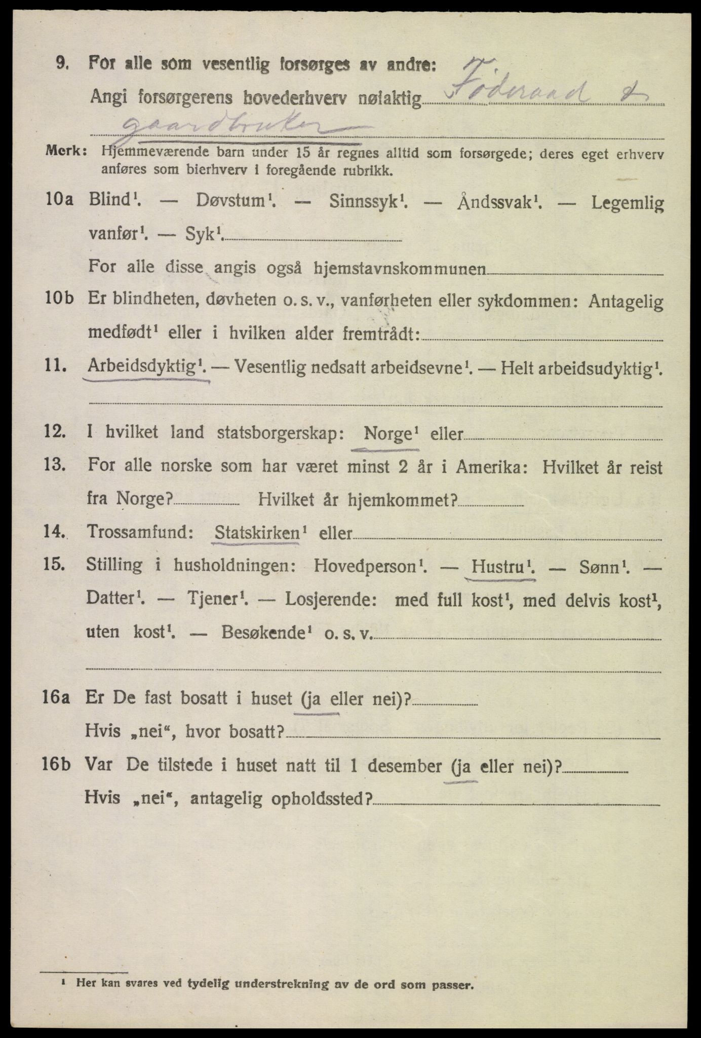 SAH, Folketelling 1920 for 0519 Sør-Fron herred, 1920, s. 2732