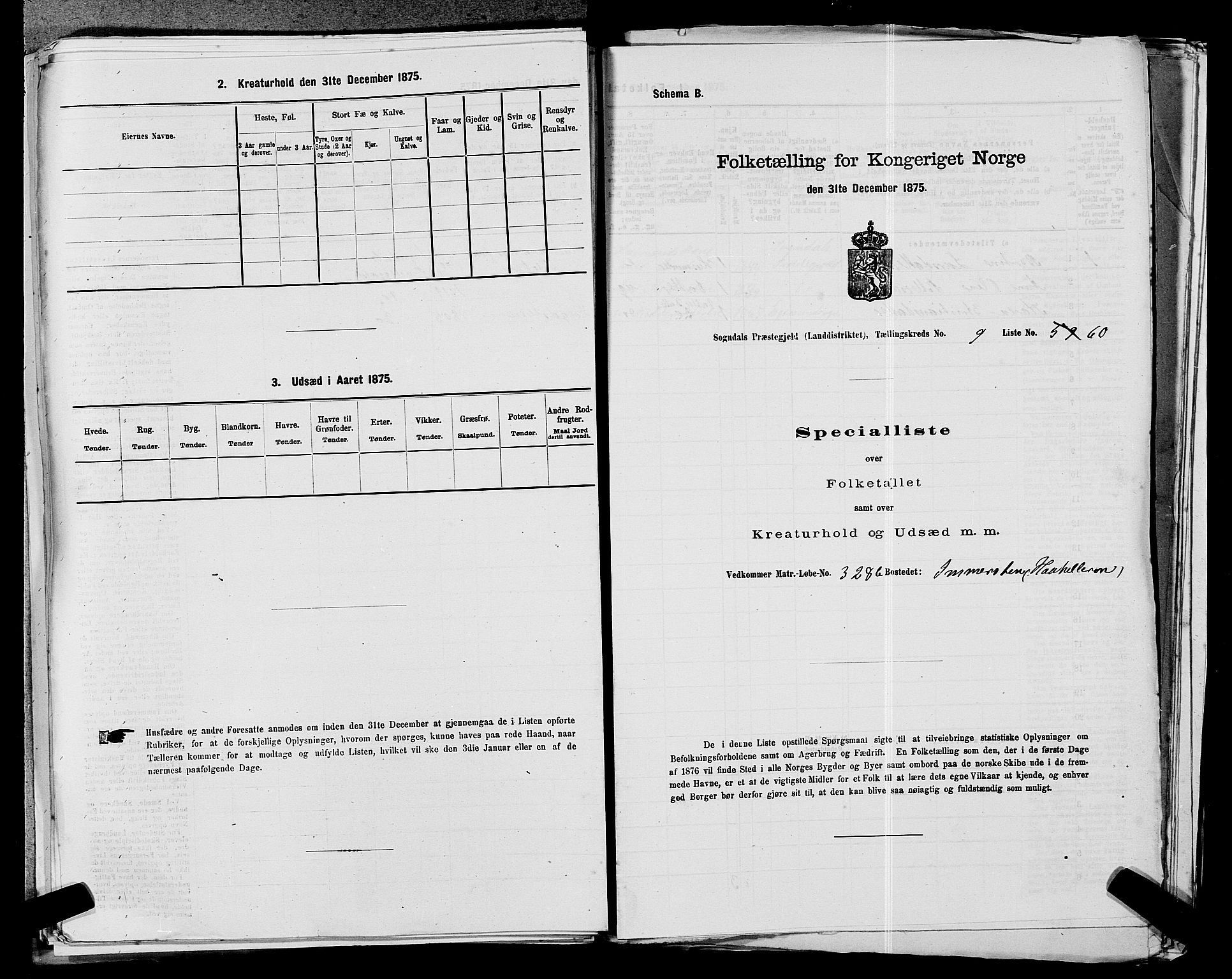 SAST, Folketelling 1875 for 1111L Sokndal prestegjeld, Sokndal landsokn, 1875, s. 927