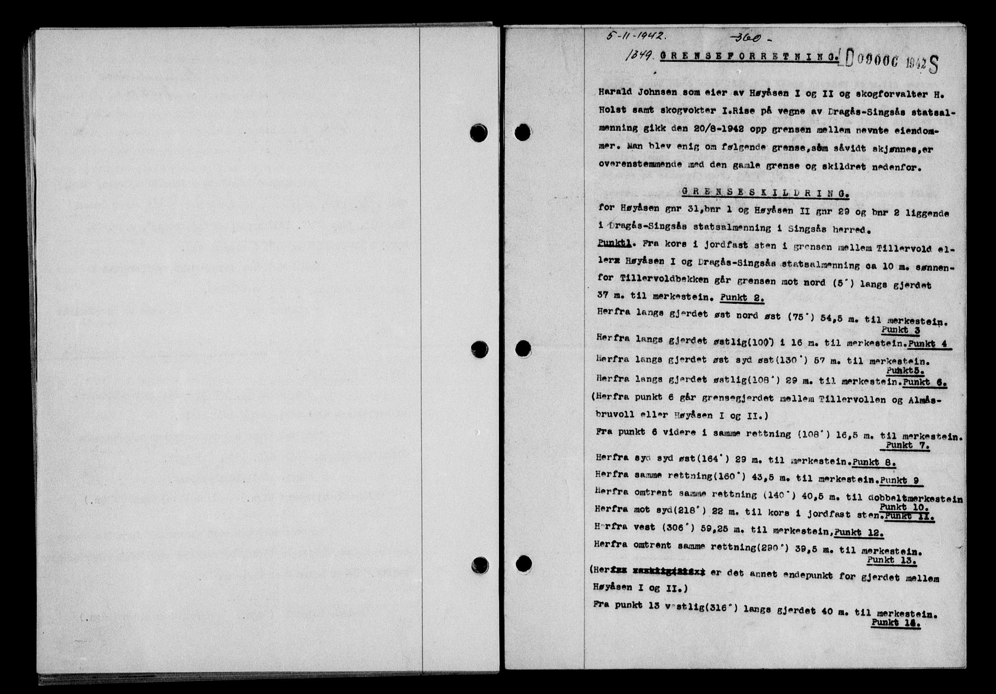 Gauldal sorenskriveri, SAT/A-0014/1/2/2C/L0055: Pantebok nr. 60, 1942-1942, Dagboknr: 1349/1942