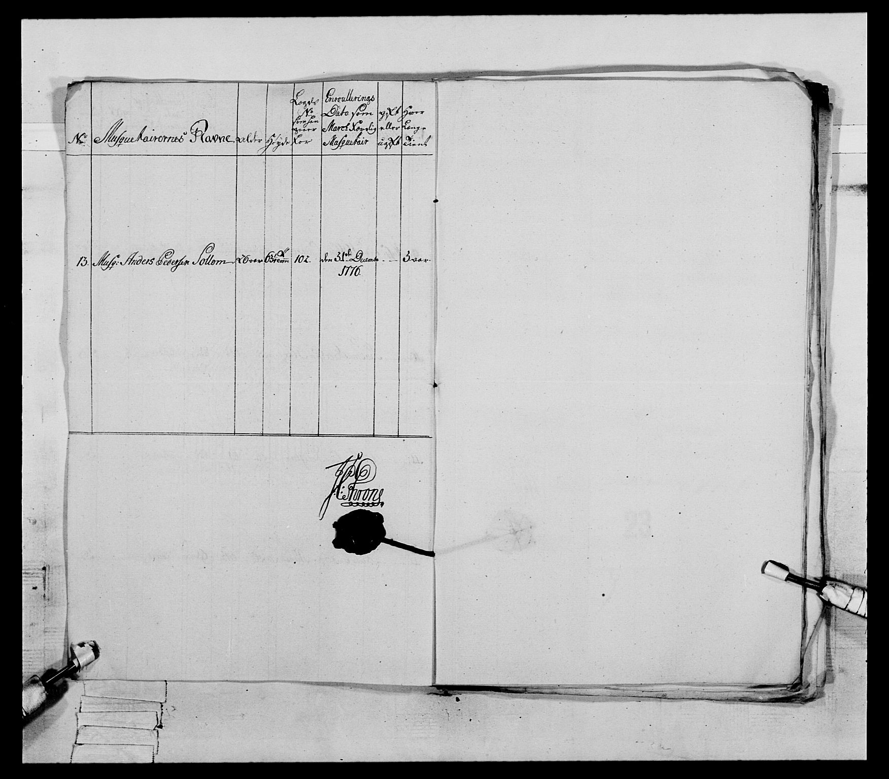 Generalitets- og kommissariatskollegiet, Det kongelige norske kommissariatskollegium, AV/RA-EA-5420/E/Eh/L0086: 3. Trondheimske nasjonale infanteriregiment, 1776-1779, s. 98