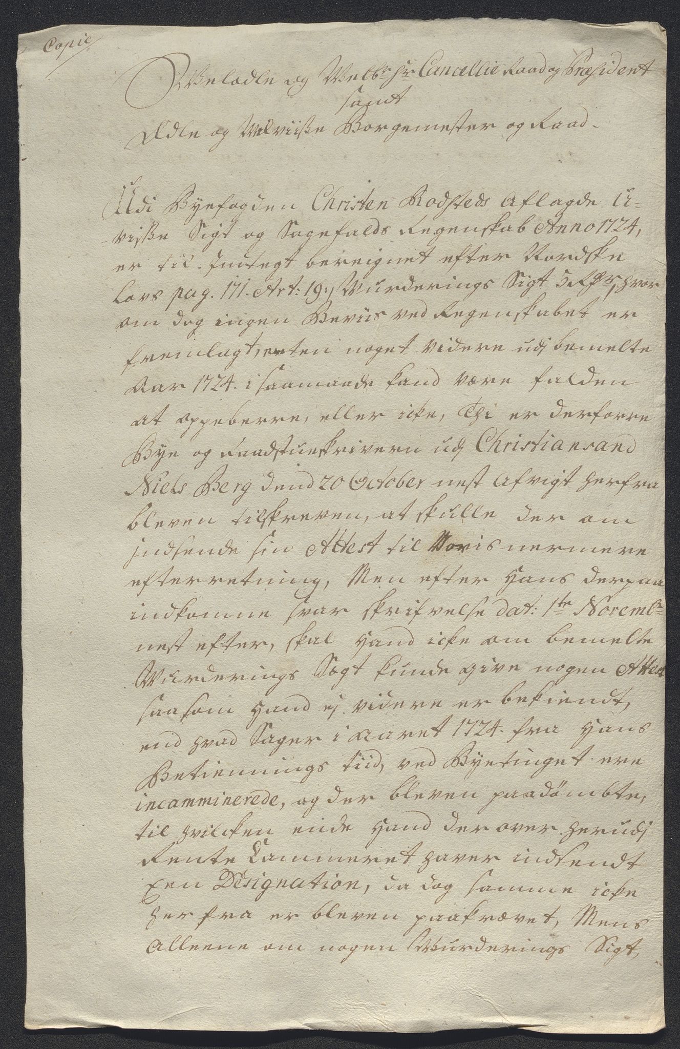 Rentekammeret inntil 1814, Reviderte regnskaper, Byregnskaper, AV/RA-EA-4066/R/Rm/L0286: [M19] Sikt og sakefall, 1719-1727, s. 497