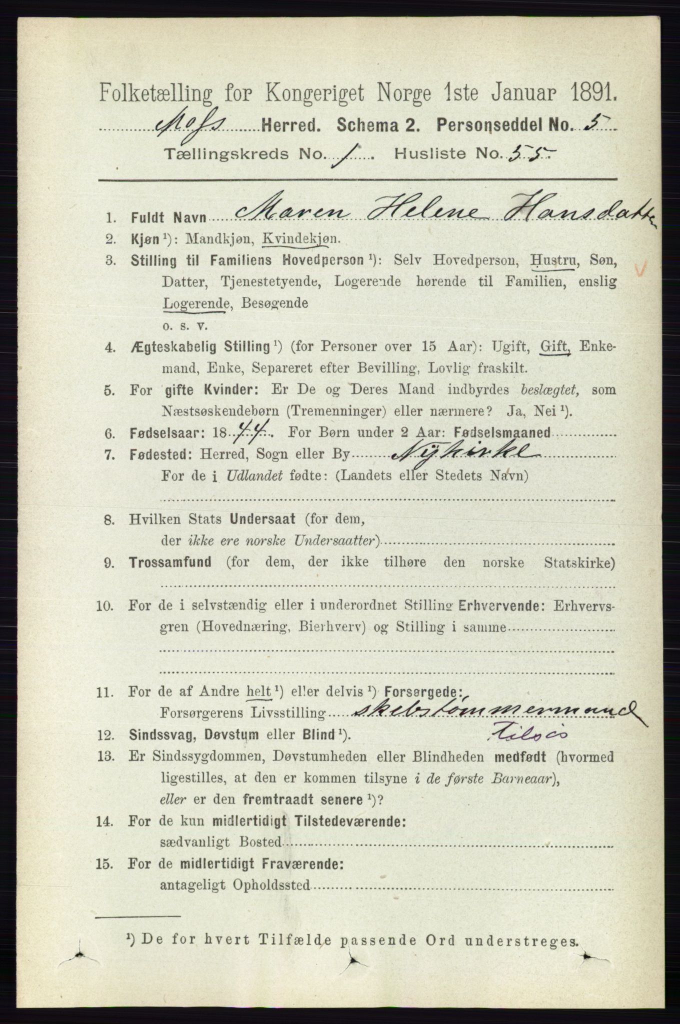 RA, Folketelling 1891 for 0194 Moss herred, 1891, s. 712