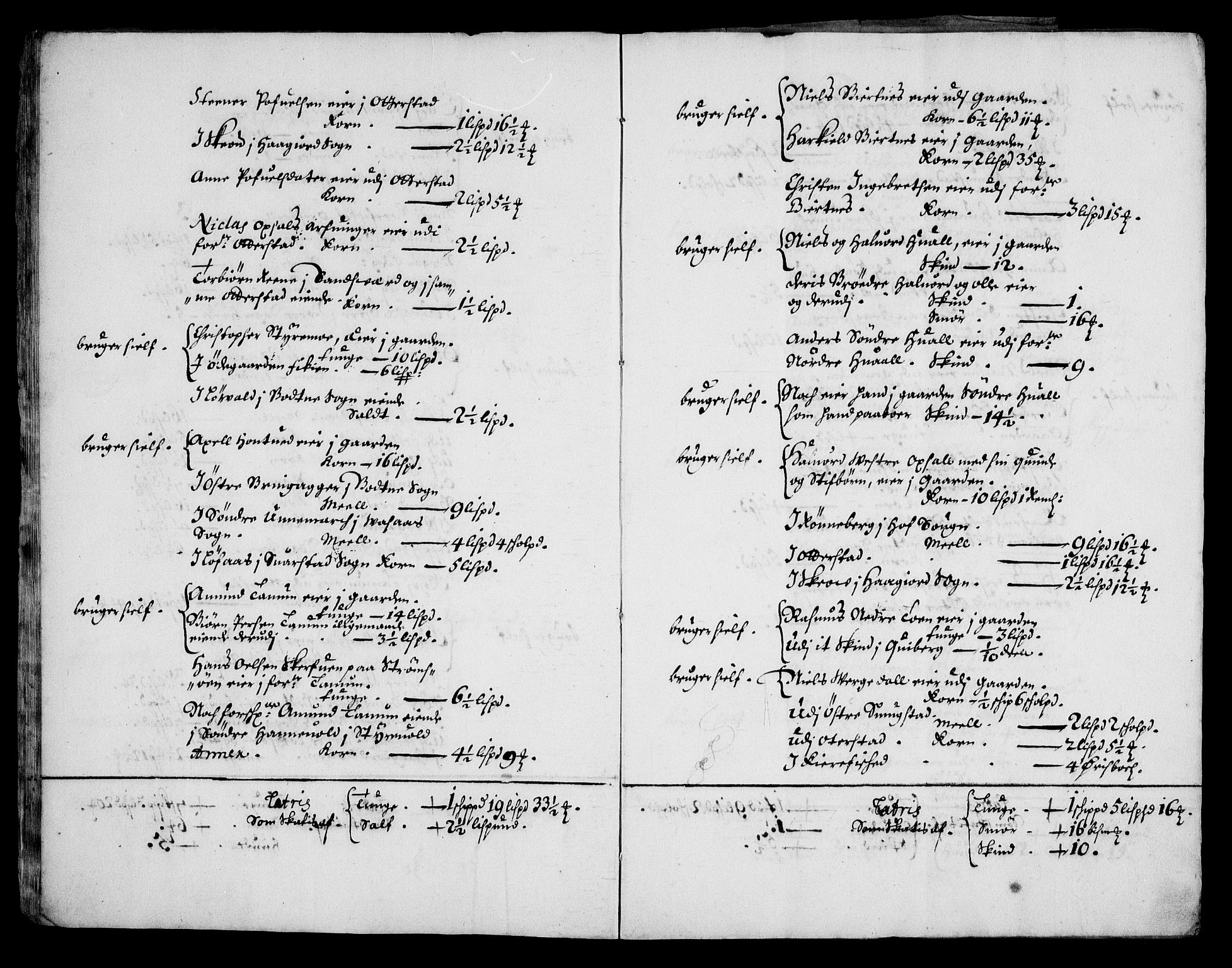 Rentekammeret inntil 1814, Realistisk ordnet avdeling, AV/RA-EA-4070/N/Na/L0003/0002: [XI h]: Tønsbergs amt og Larvik grevskaps jordebøker: / (B) Odelsskatt av jord som greven selv ikke besitter eller bruker., 1674