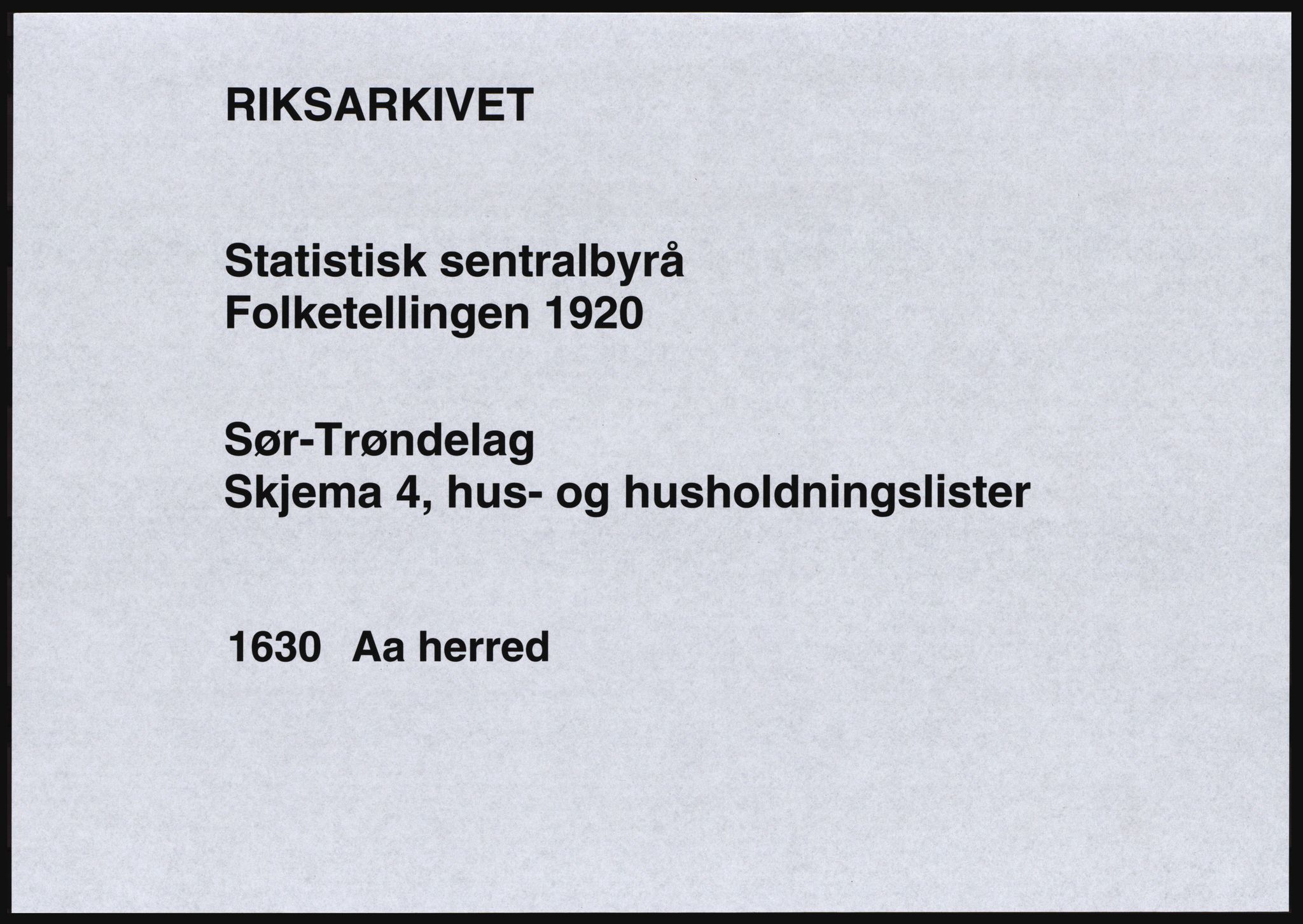 SAT, Folketelling 1920 for 1630 Å herred, 1920, s. 50