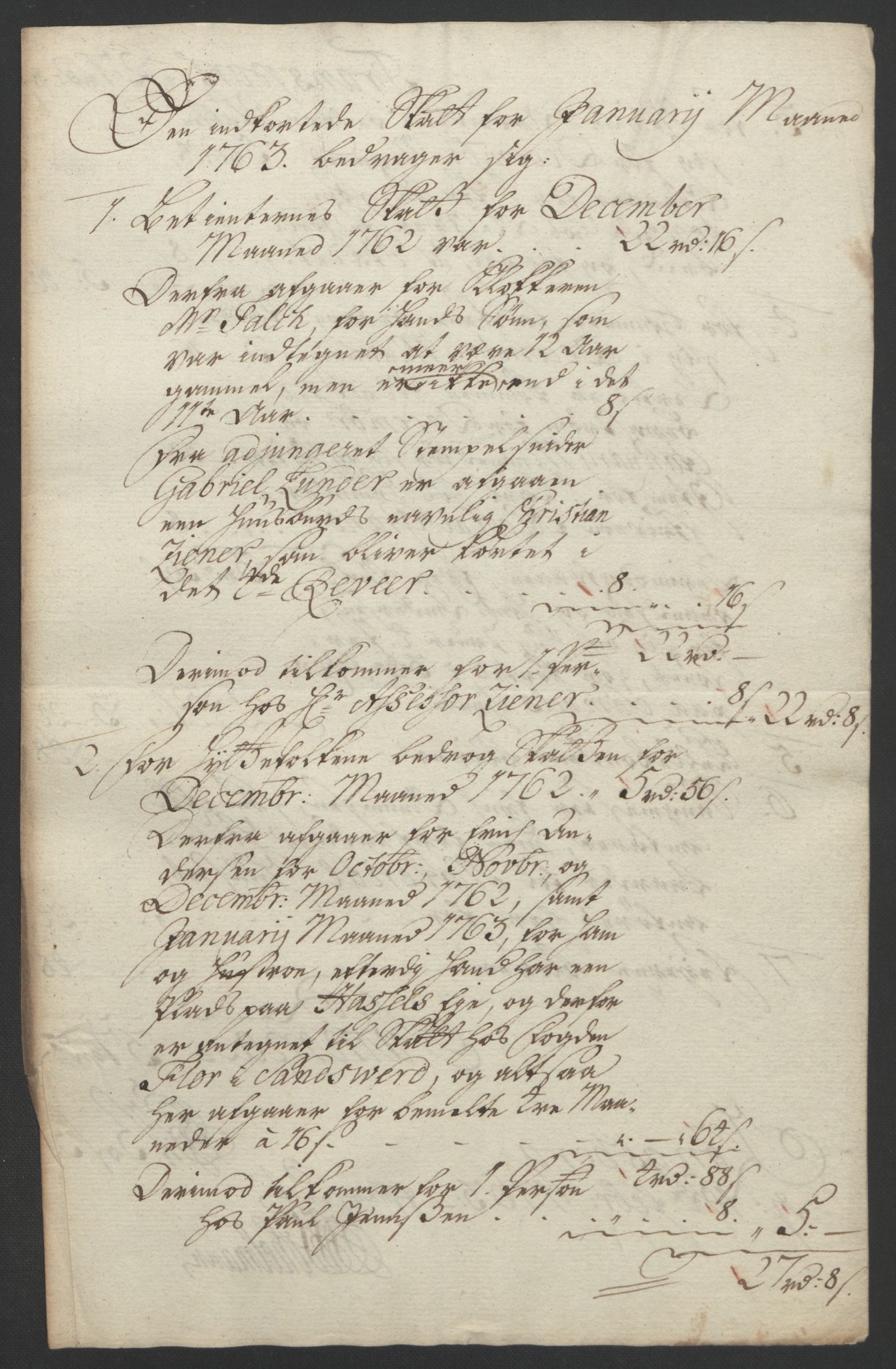 Rentekammeret inntil 1814, Reviderte regnskaper, Bergverksregnskaper, RA/EA-3222/R/Rc/Rca/L0843: Ekstraskatt, 1762-1765, s. 228