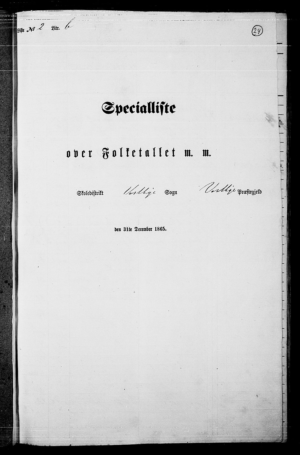 RA, Folketelling 1865 for 0211P Vestby prestegjeld, 1865, s. 23