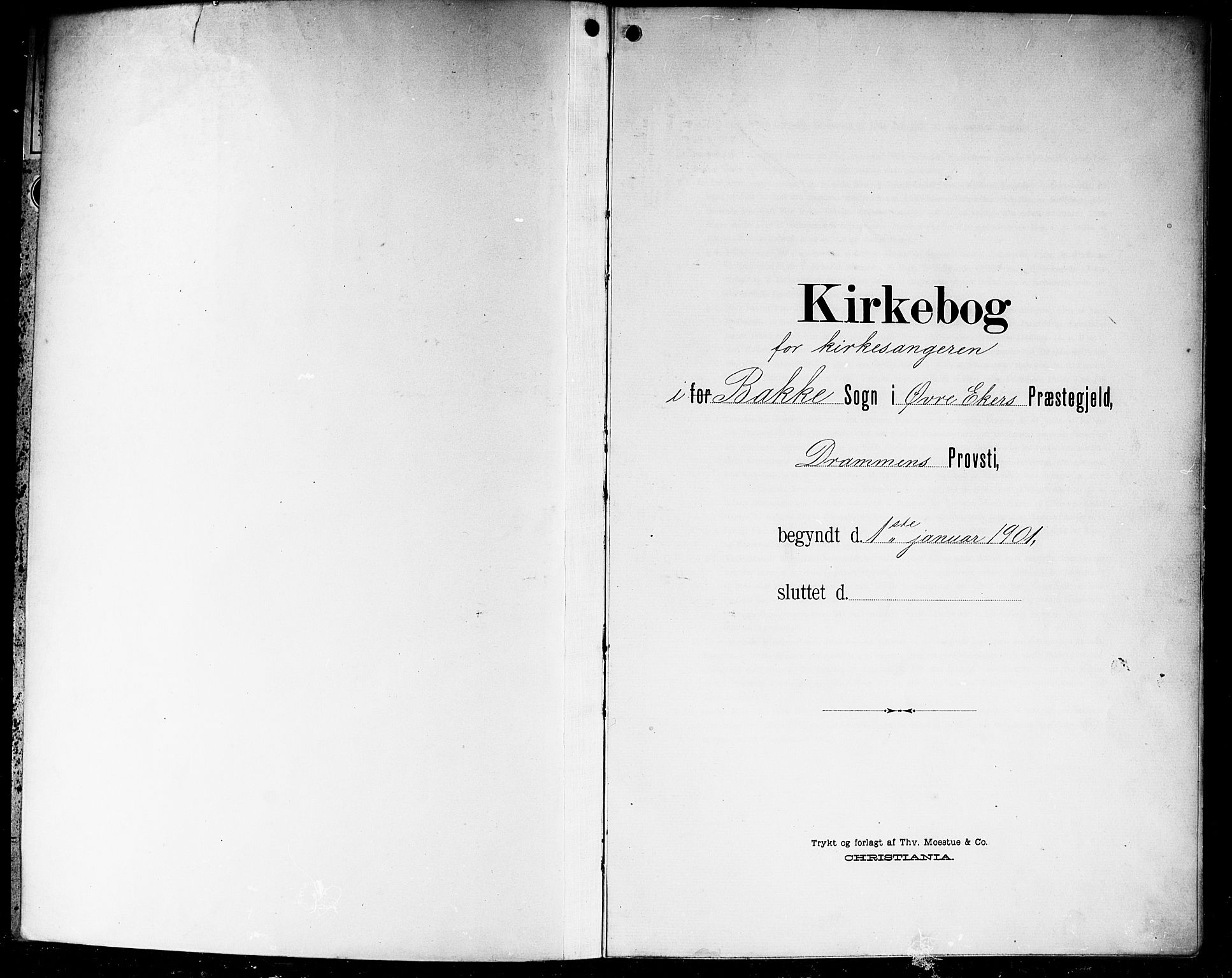 Eiker kirkebøker, AV/SAKO-A-4/G/Gb/L0005: Klokkerbok nr. II 5, 1901-1923