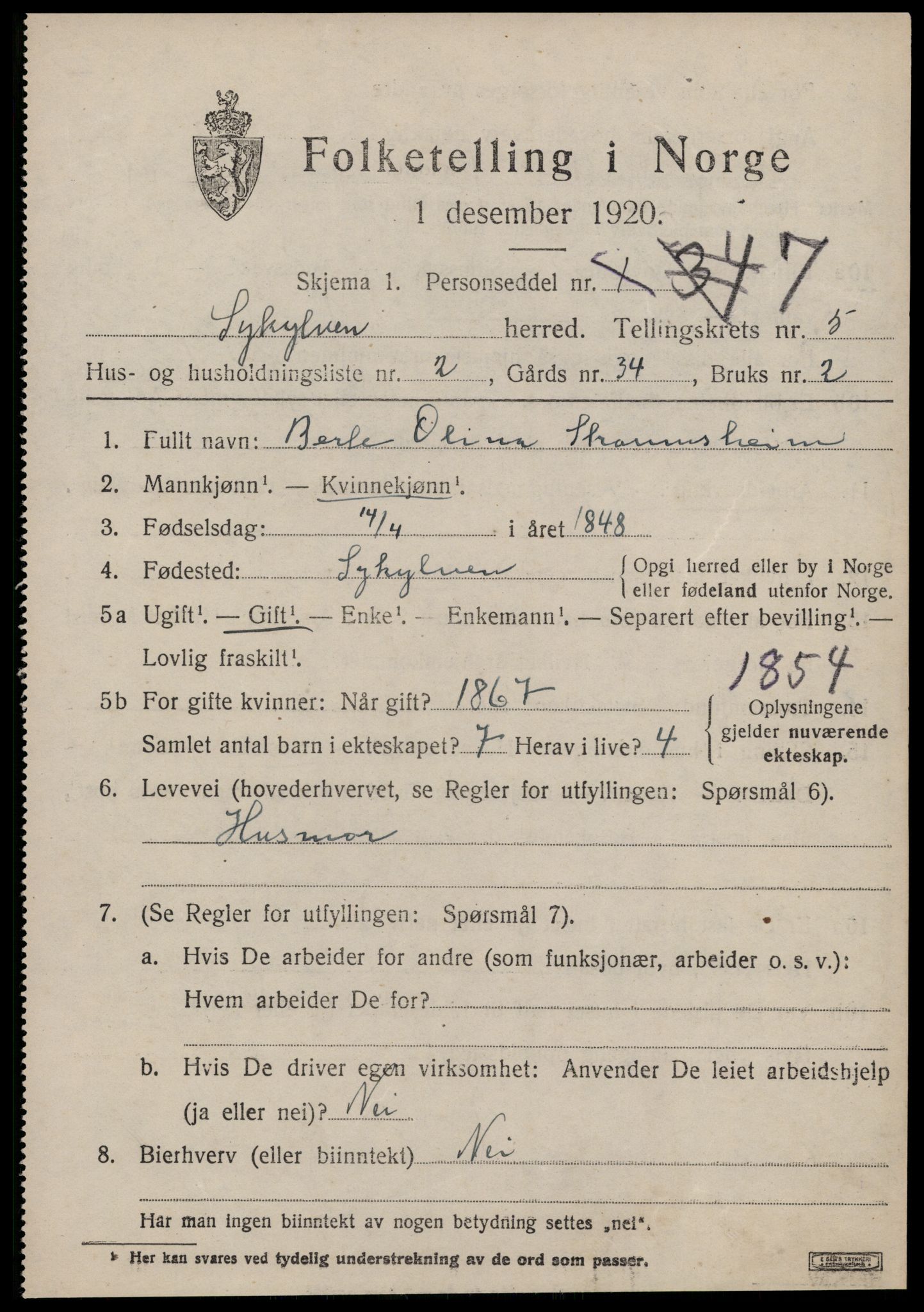 SAT, Folketelling 1920 for 1528 Sykkylven herred, 1920, s. 3219