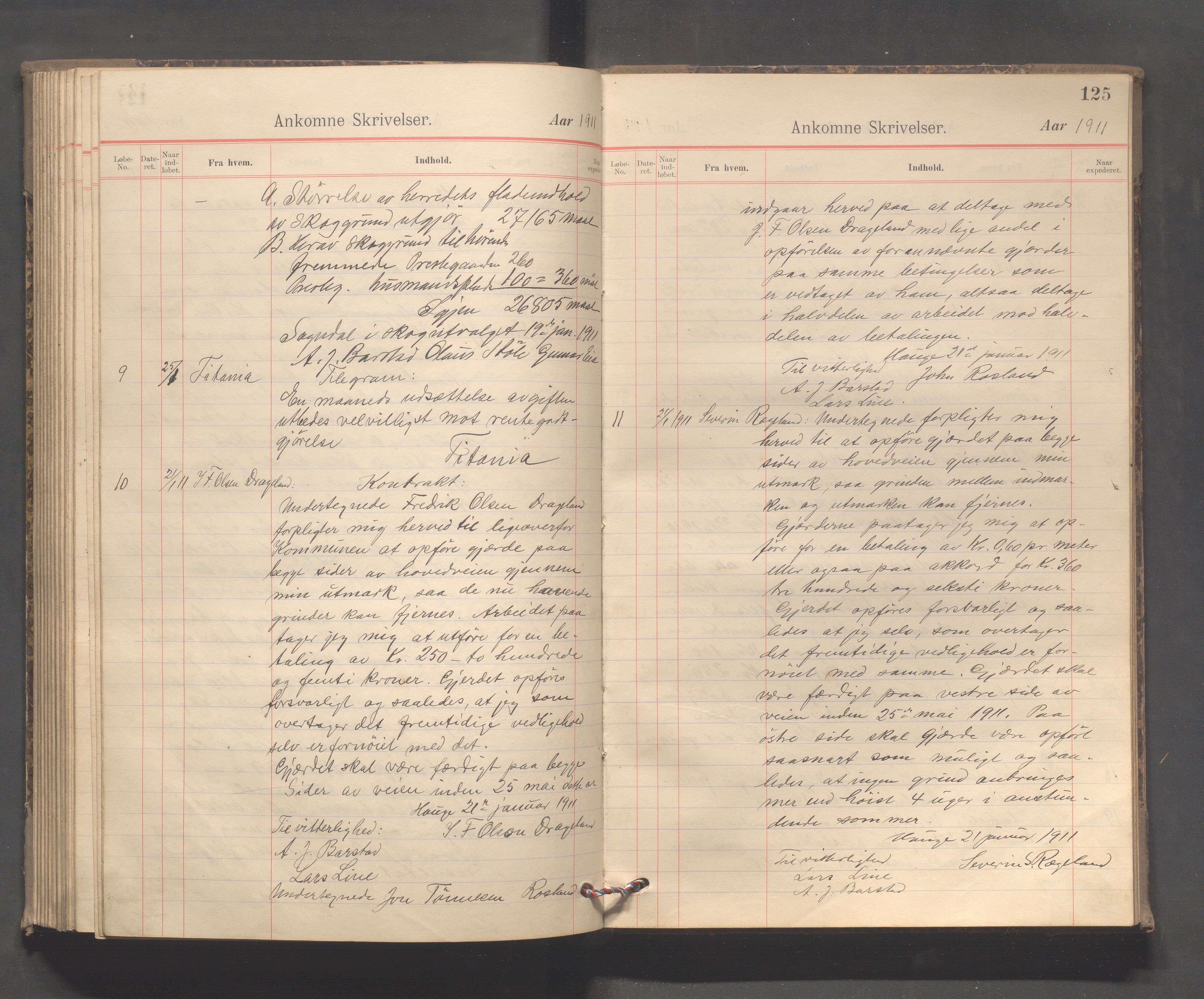 Sokndal kommune - Formannskapet/Sentraladministrasjonen, IKAR/K-101099/C/Ca/L0003: Journal, 1904-1912, s. 125