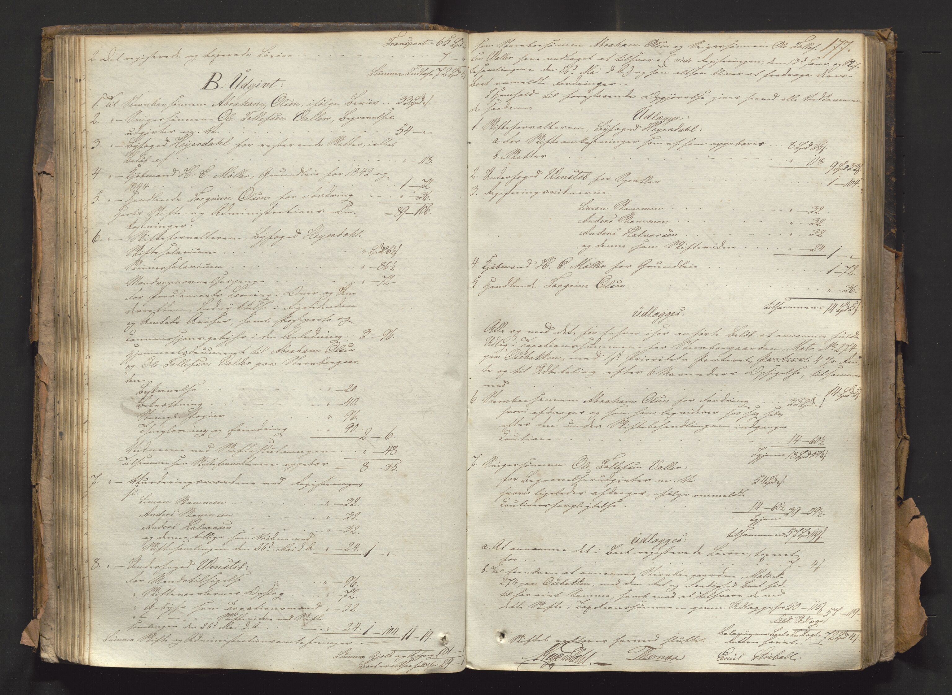 Porsgrunn byfogd, AV/SAKO-A-106/H/Hb/L0005: Skifteprotokoll - A., 1842-1854, s. 176-177