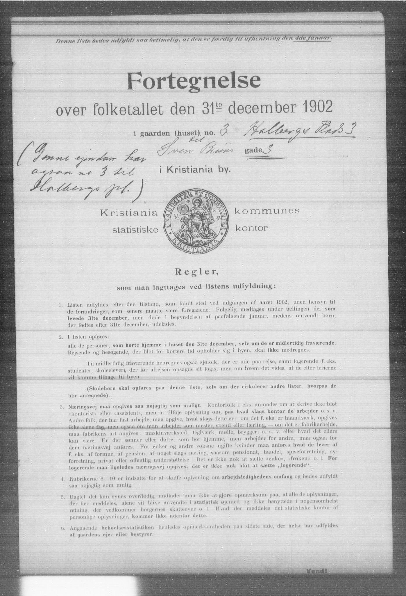 OBA, Kommunal folketelling 31.12.1902 for Kristiania kjøpstad, 1902, s. 7693