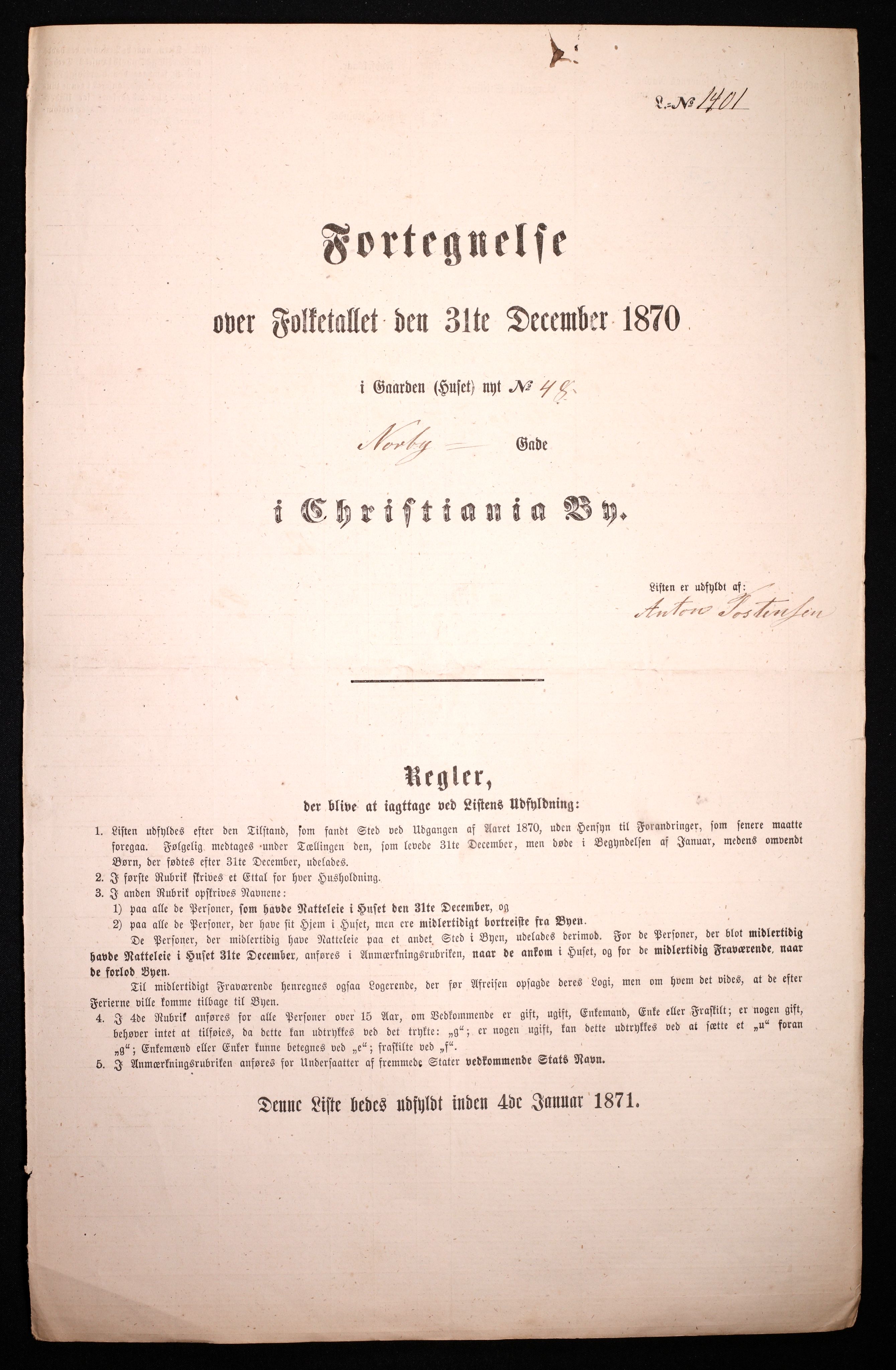 RA, Folketelling 1870 for 0301 Kristiania kjøpstad, 1870, s. 2633