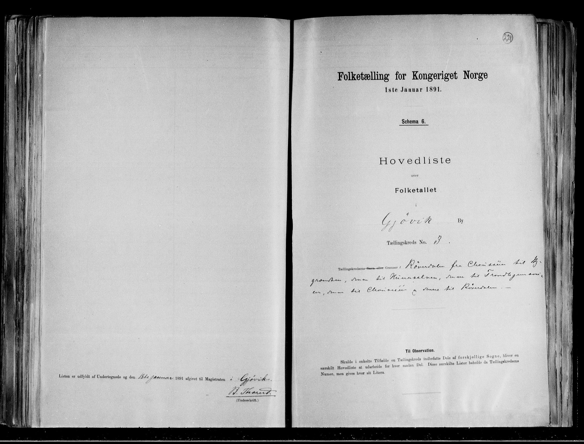 RA, Folketelling 1891 for 0502 Gjøvik kjøpstad, 1891, s. 9