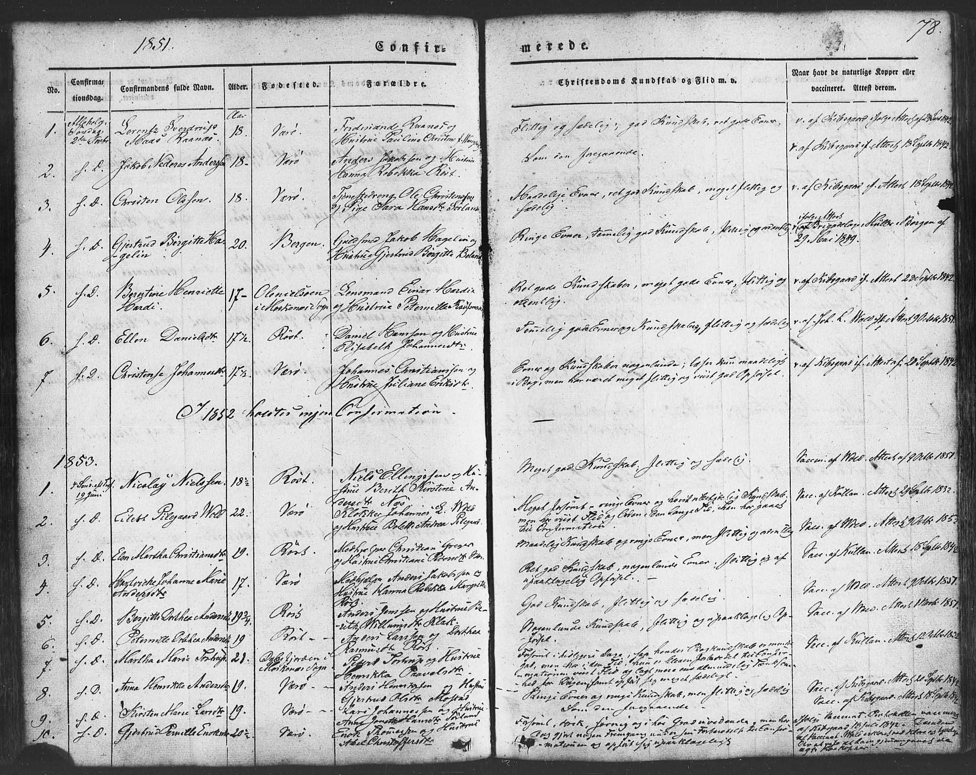Ministerialprotokoller, klokkerbøker og fødselsregistre - Nordland, AV/SAT-A-1459/807/L0121: Ministerialbok nr. 807A04, 1846-1879, s. 78