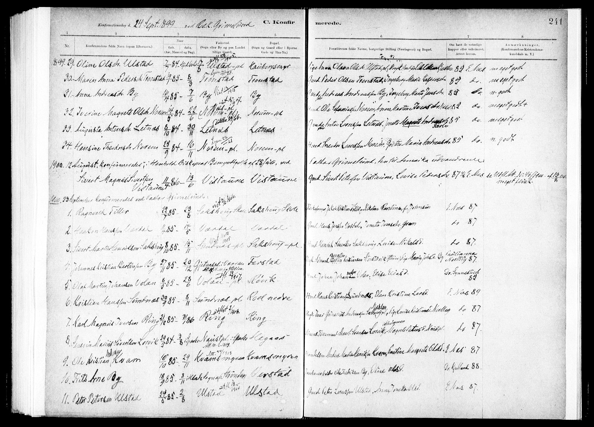 Ministerialprotokoller, klokkerbøker og fødselsregistre - Nord-Trøndelag, SAT/A-1458/730/L0285: Ministerialbok nr. 730A10, 1879-1914, s. 241