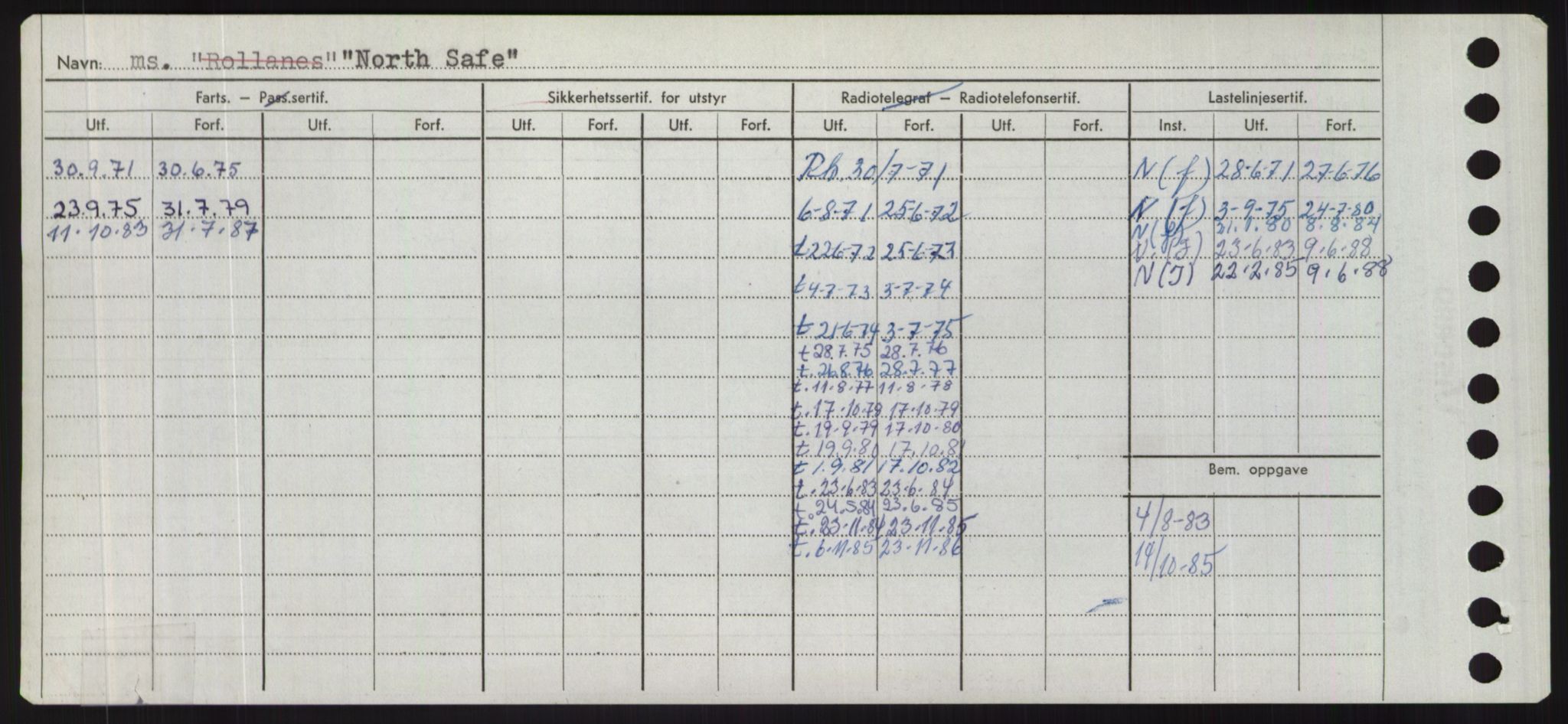 Sjøfartsdirektoratet med forløpere, Skipsmålingen, RA/S-1627/H/Hd/L0027: Fartøy, Norhop-Nør, s. 196