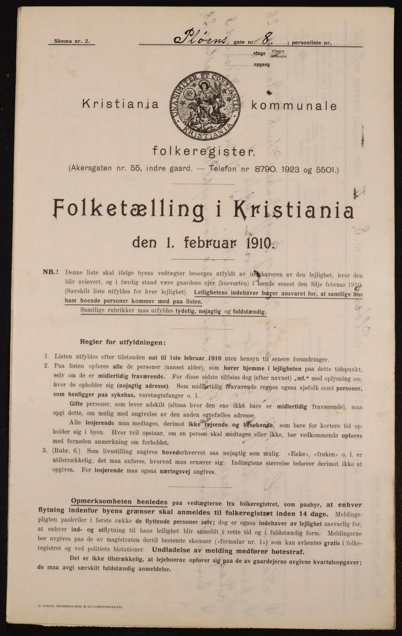 OBA, Kommunal folketelling 1.2.1910 for Kristiania, 1910, s. 77648