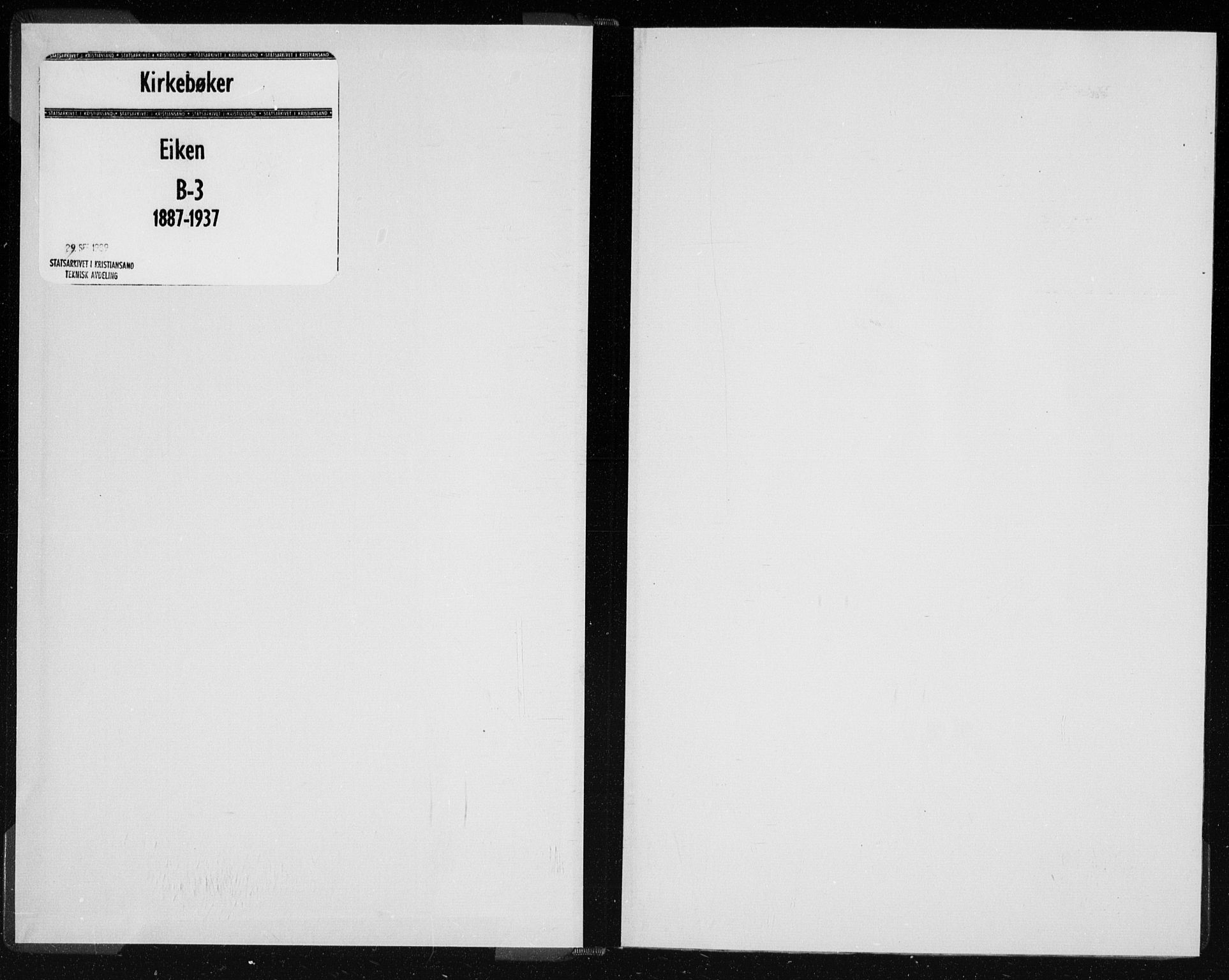Hægebostad sokneprestkontor, SAK/1111-0024/F/Fb/Fbb/L0003: Klokkerbok nr. B 3, 1887-1937