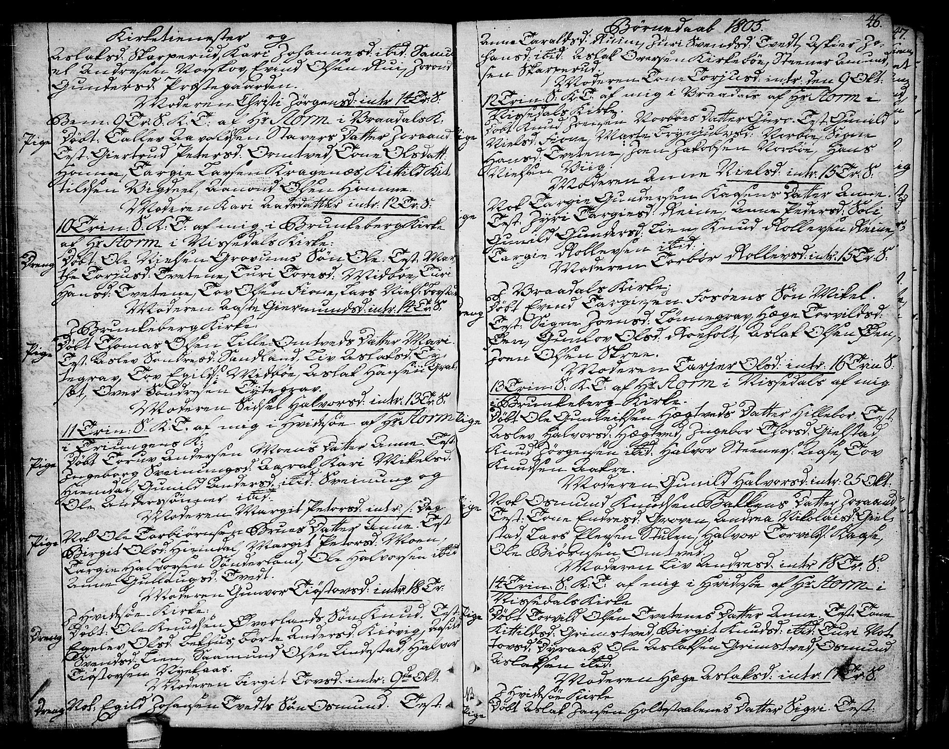 Kviteseid kirkebøker, AV/SAKO-A-276/F/Fa/L0004: Ministerialbok nr. I 4, 1800-1814, s. 46