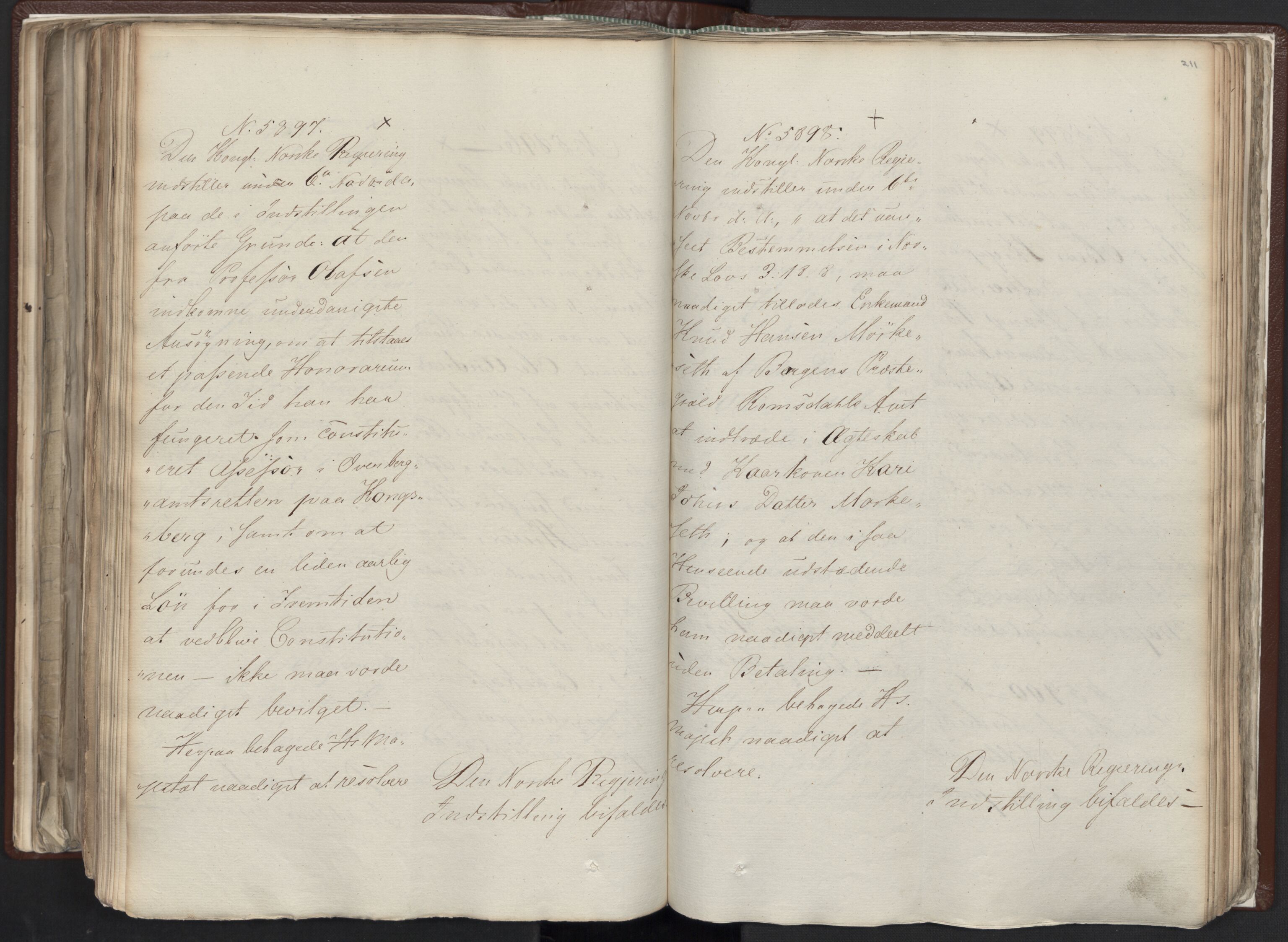 Statsrådssekretariatet, AV/RA-S-1001/A/Ab/L0012: Kgl. res. nr. 5679-6008 II, 1821, s. 210b-211a