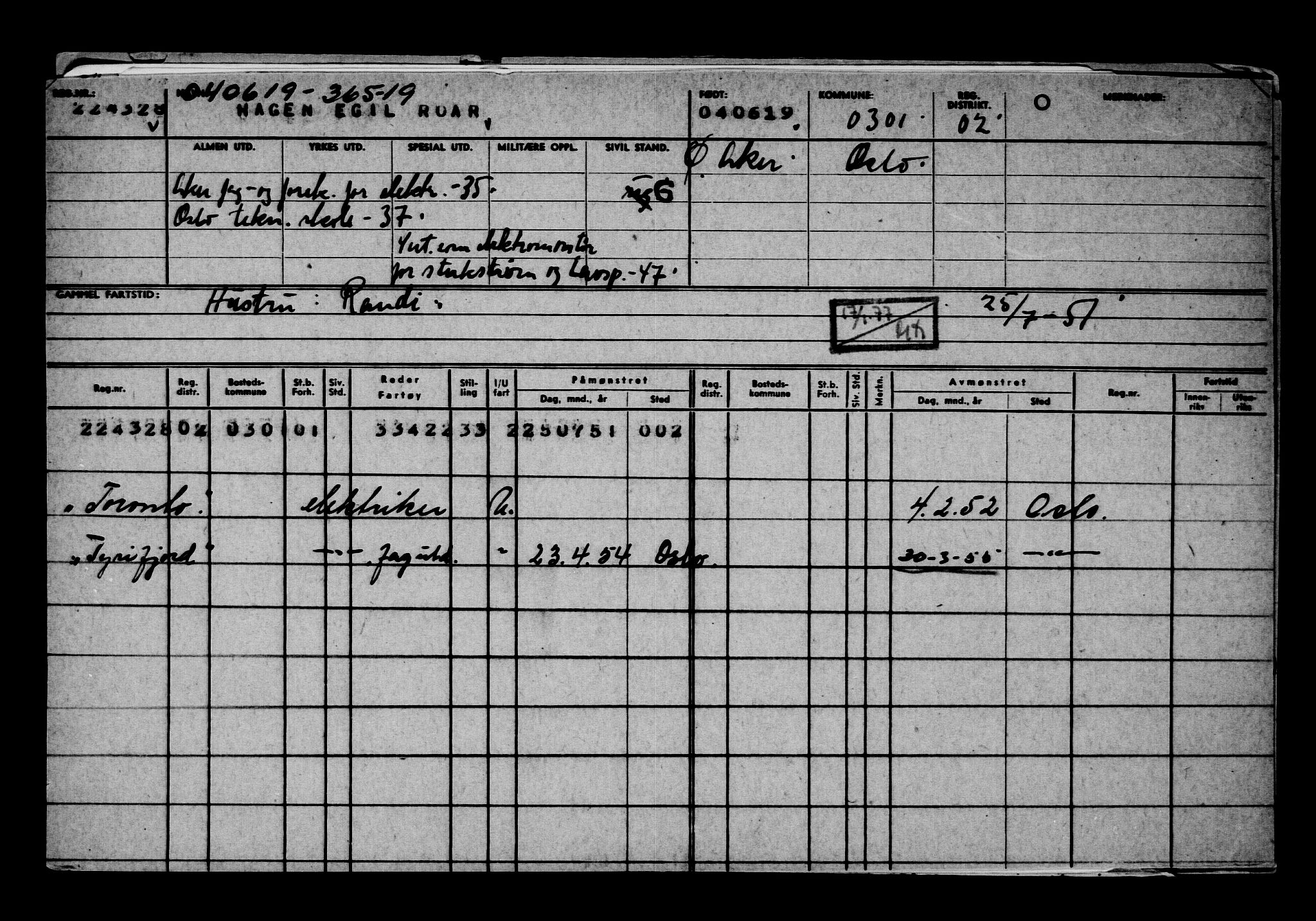 Direktoratet for sjømenn, AV/RA-S-3545/G/Gb/L0169: Hovedkort, 1919, s. 336