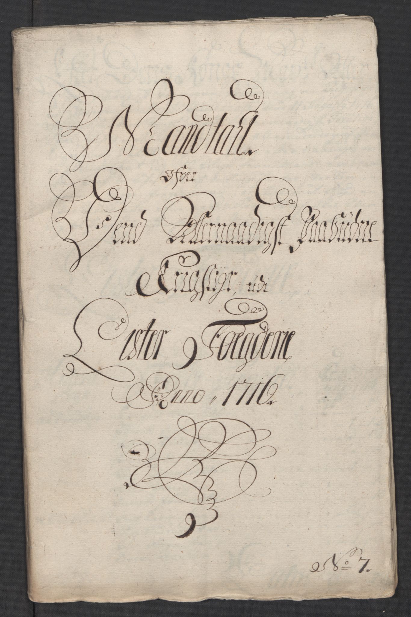 Rentekammeret inntil 1814, Reviderte regnskaper, Fogderegnskap, AV/RA-EA-4092/R43/L2560: Fogderegnskap Lista og Mandal, 1716, s. 75