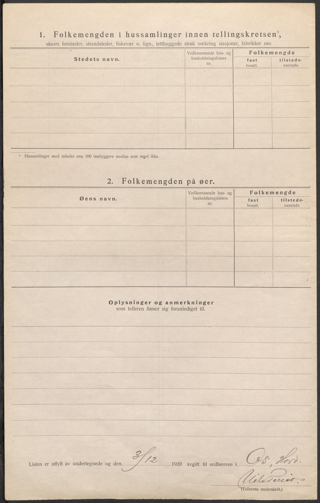 SAB, Folketelling 1920 for 1243 Os herred, 1920, s. 34