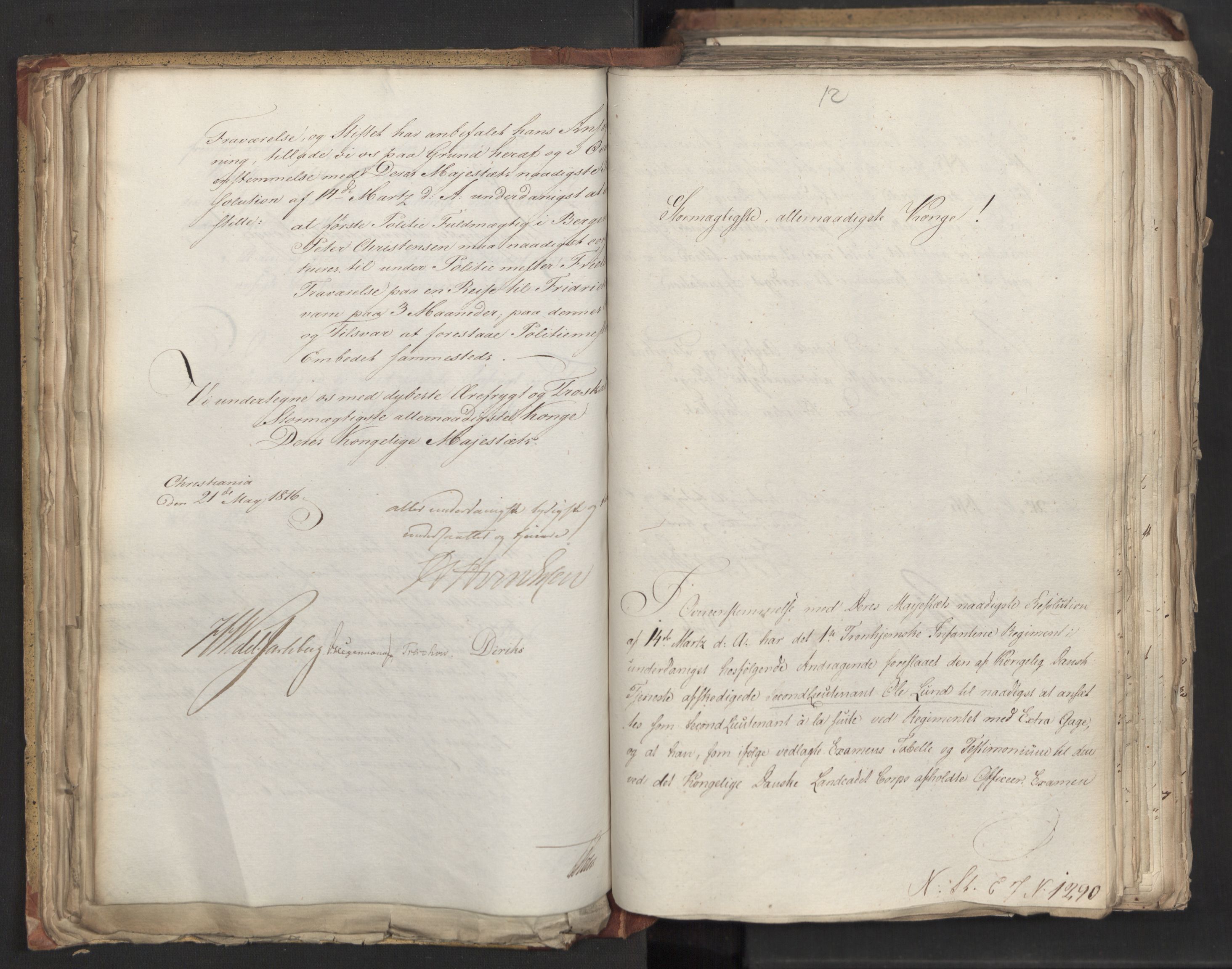 Statsrådsavdelingen i Stockholm, AV/RA-S-1003/D/Da/L0006: Regjeringsinnstillinger nr. 1247-1544, 1816, s. 86