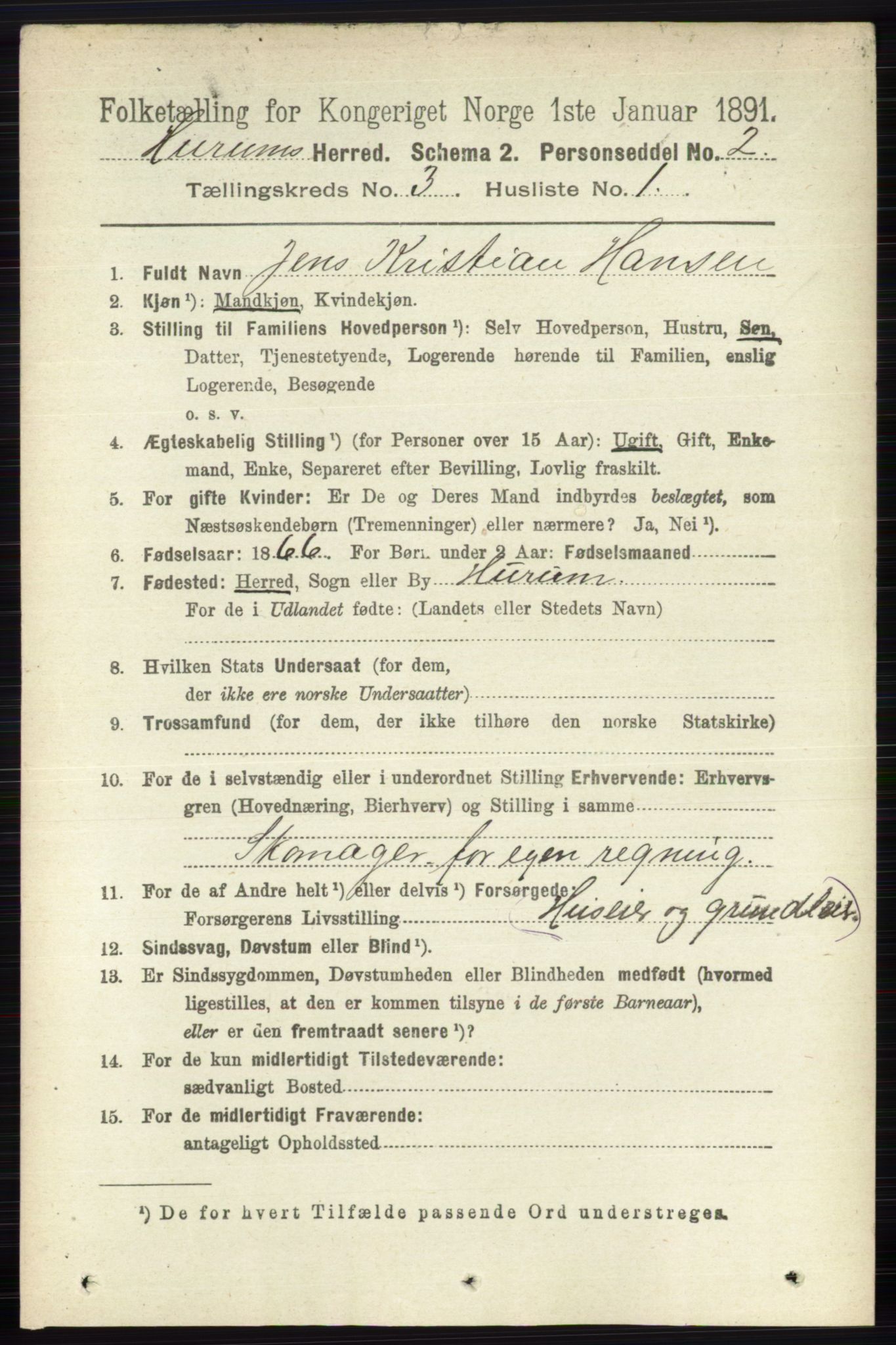 RA, Folketelling 1891 for 0628 Hurum herred, 1891, s. 950