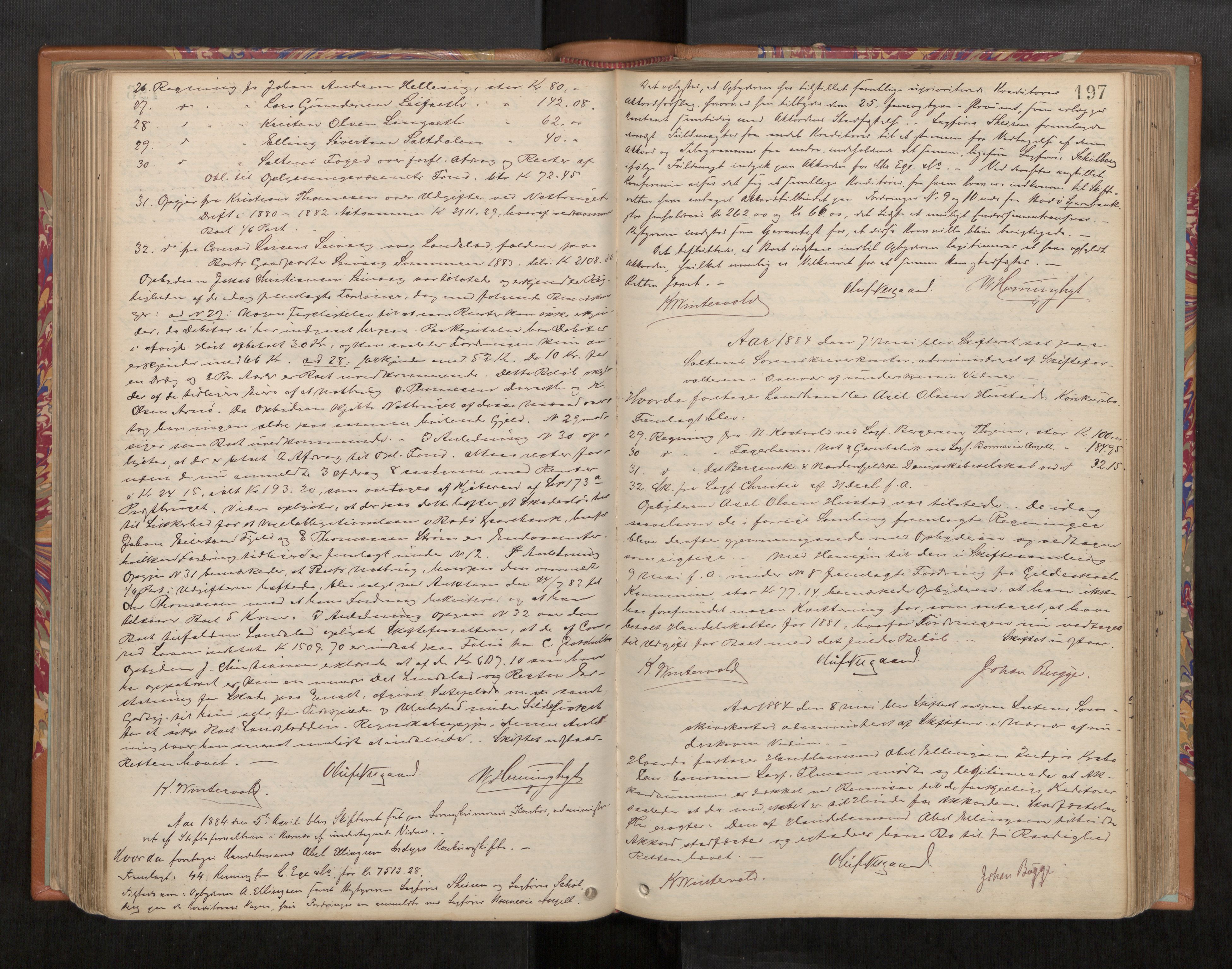 Salten sorenskriveri, AV/SAT-A-4578/1/3/3B/L0008: Skiftebehandlingsprotokoll, 1872-1891, s. 197
