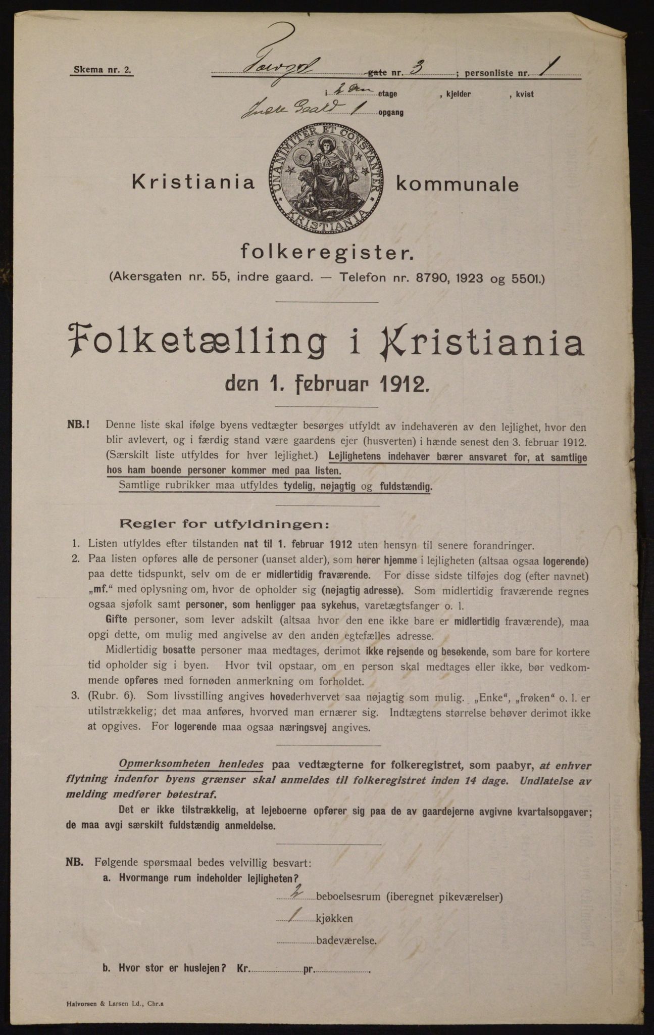 OBA, Kommunal folketelling 1.2.1912 for Kristiania, 1912, s. 113895