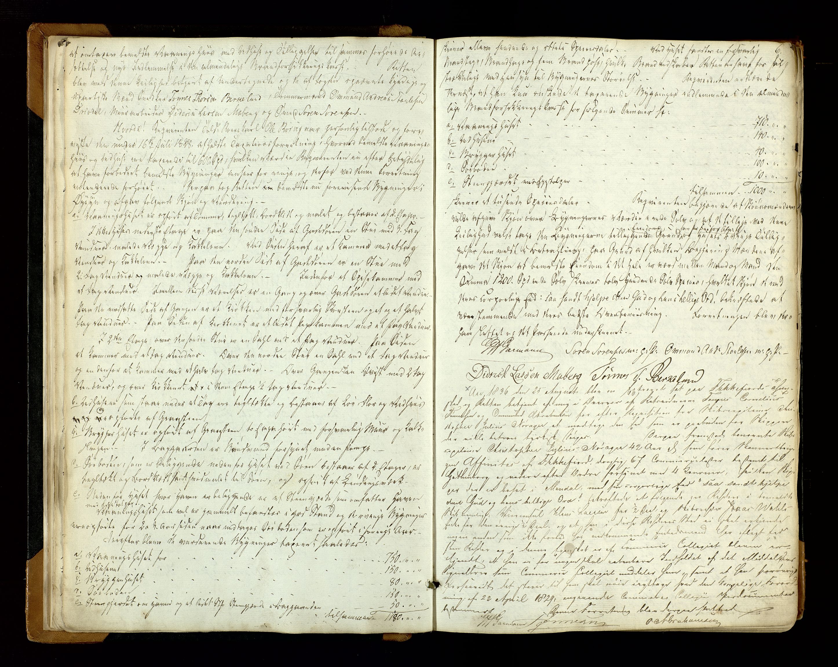 Flekkefjord sorenskriveri, AV/SAK-1221-0001/F/Fb/L0005: Ekstrarettsprotokoll nr. 6, 1836-1844, s. 6