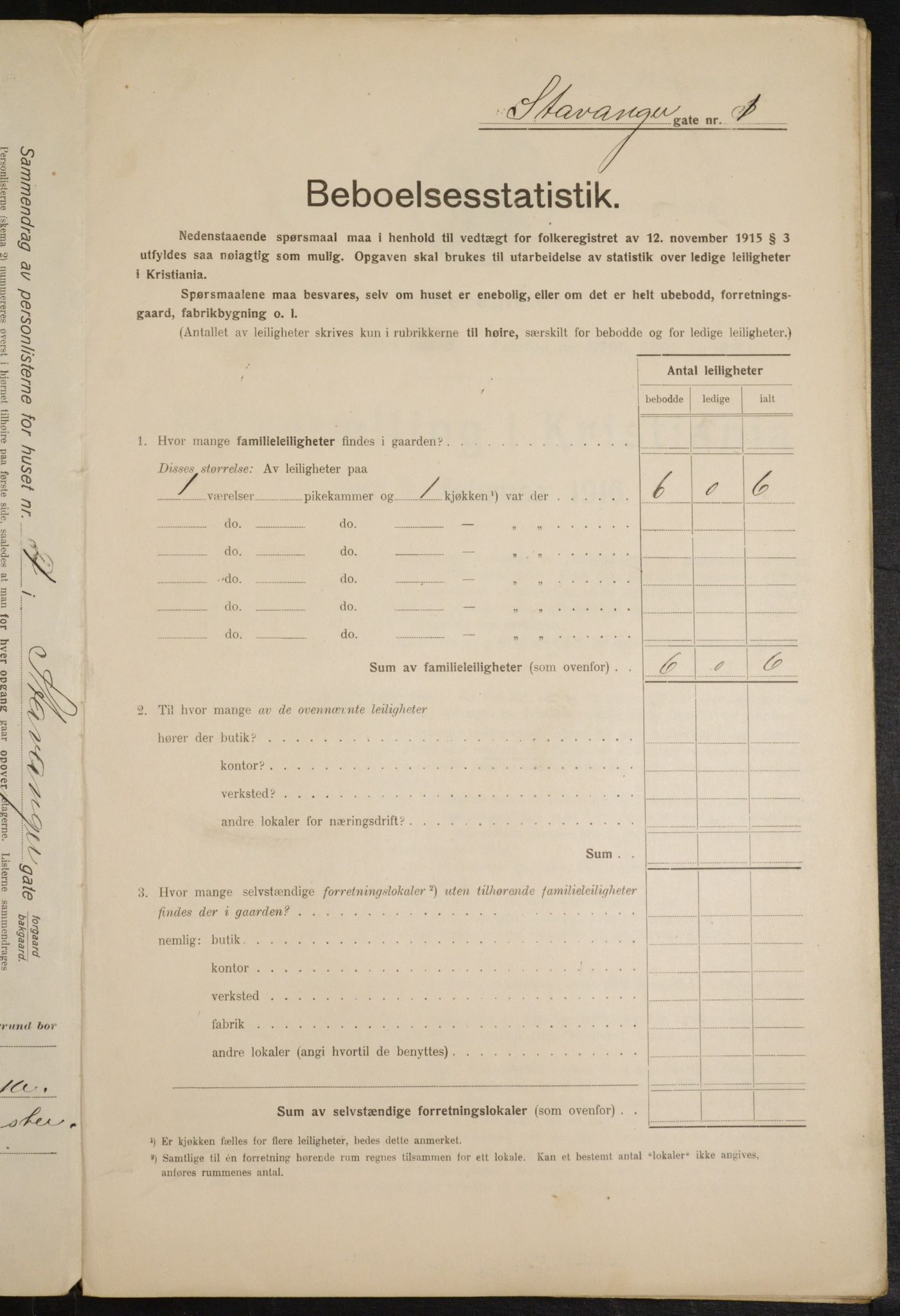 OBA, Kommunal folketelling 1.2.1916 for Kristiania, 1916, s. 103278