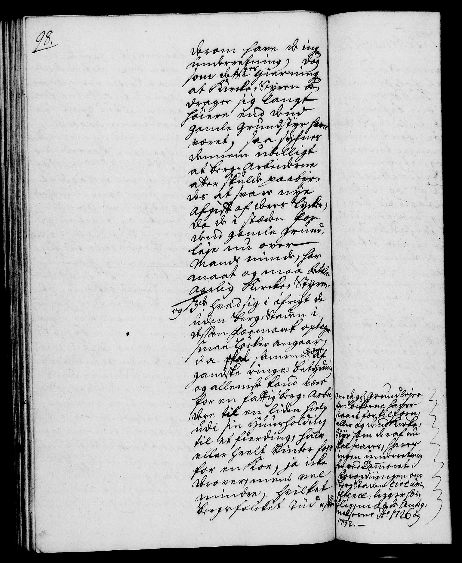 Rentekammeret, Kammerkanselliet, RA/EA-3111/G/Gh/Gha/L0018: Norsk ekstraktmemorialprotokoll (merket RK 53.63), 1735-1736, s. 98