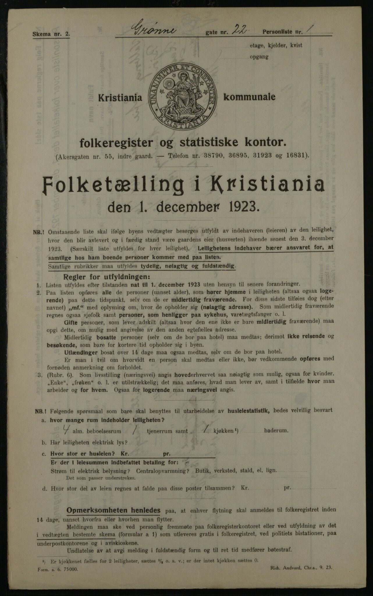 OBA, Kommunal folketelling 1.12.1923 for Kristiania, 1923, s. 36262