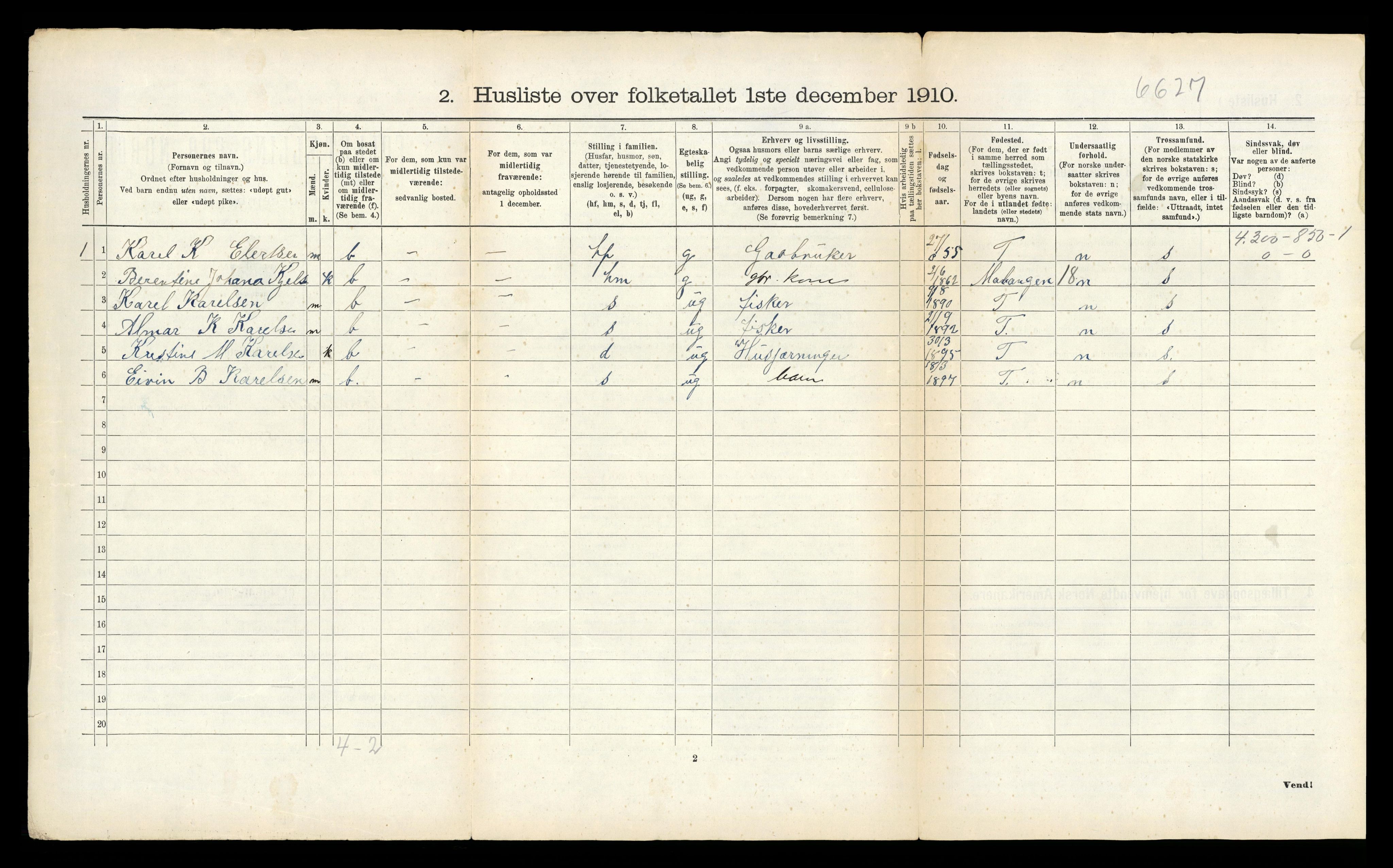 RA, Folketelling 1910 for 1934 Tromsøysund herred, 1910, s. 812