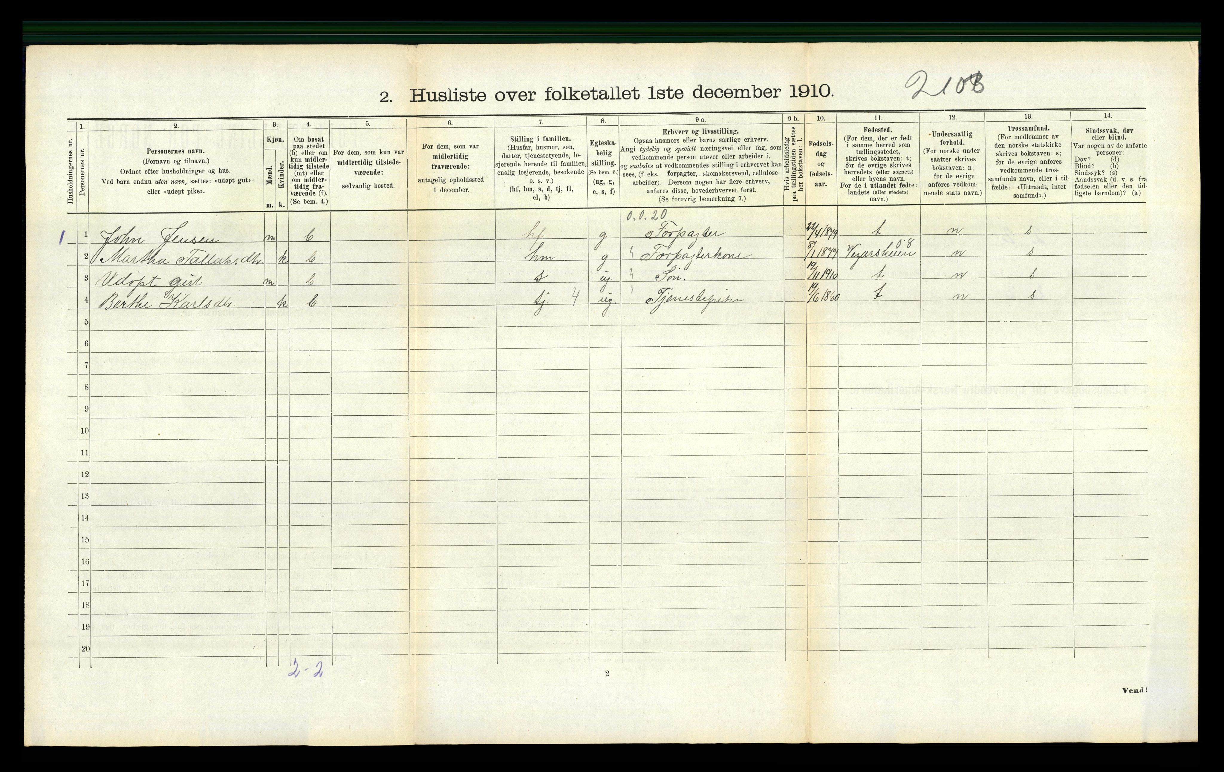 RA, Folketelling 1910 for 0914 Holt herred, 1910, s. 541