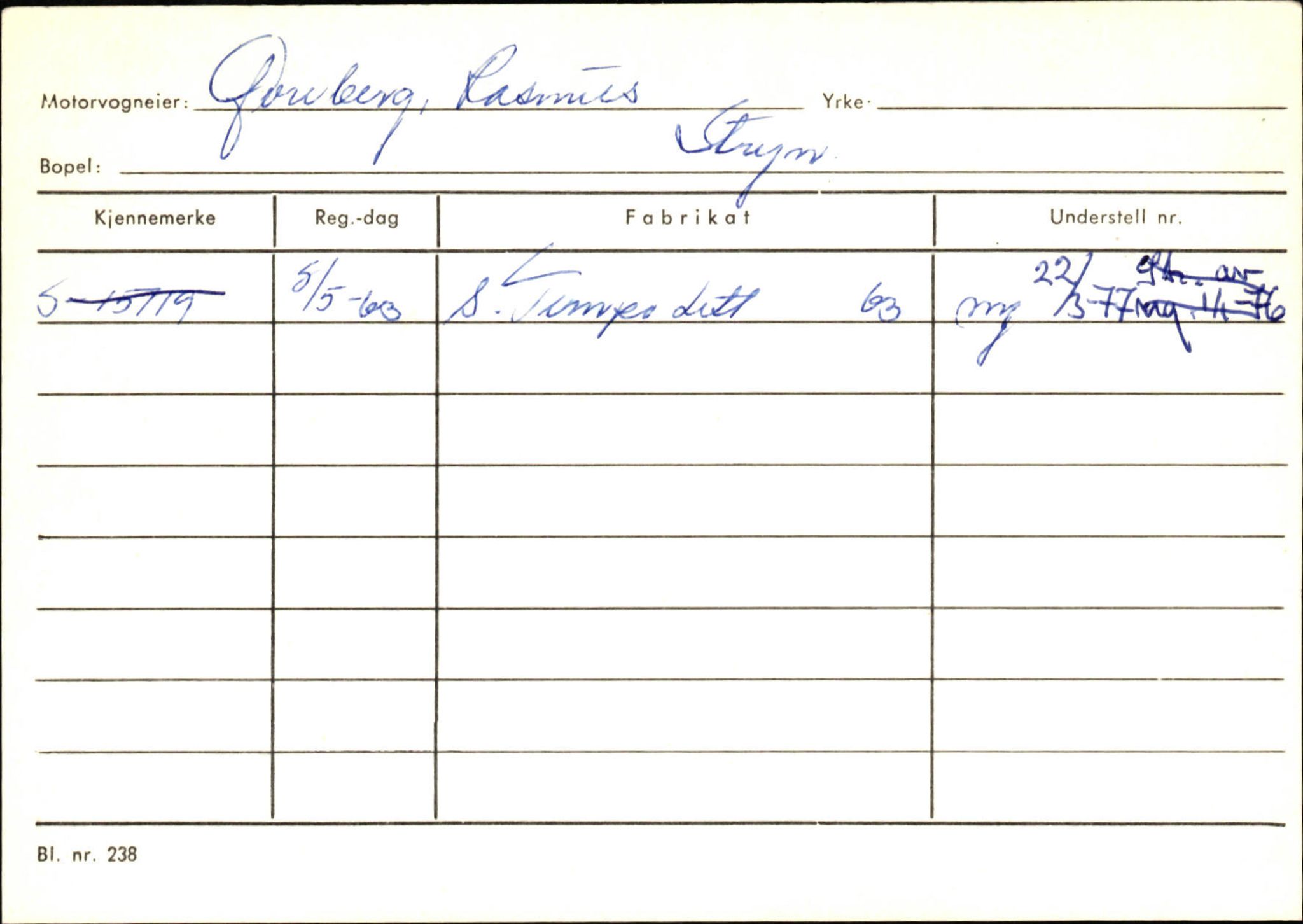 Statens vegvesen, Sogn og Fjordane vegkontor, SAB/A-5301/4/F/L0131: Eigarregister Høyanger P-Å. Stryn S-Å, 1945-1975, s. 2492