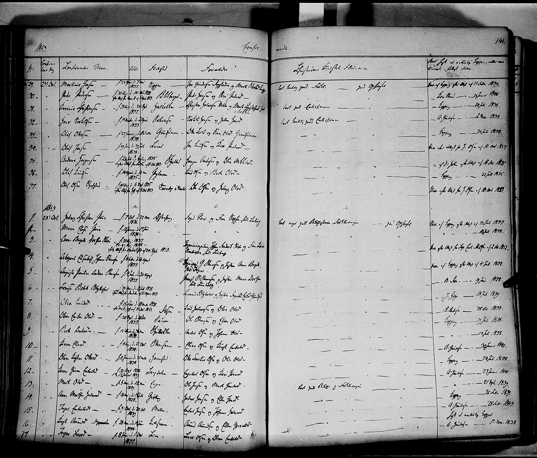 Elverum prestekontor, AV/SAH-PREST-044/H/Ha/Haa/L0009: Ministerialbok nr. 9, 1843-1856, s. 141