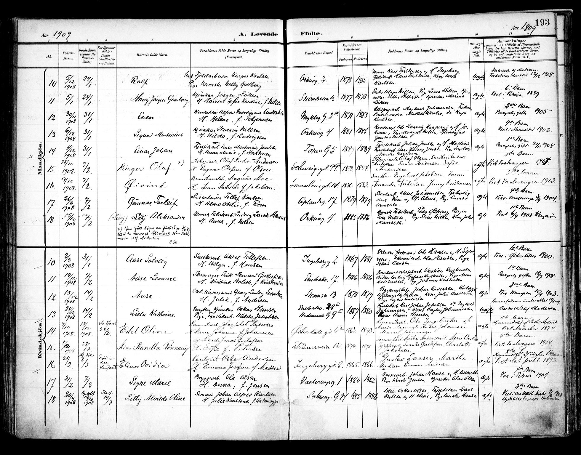 Vålerengen prestekontor Kirkebøker, AV/SAO-A-10878/F/Fa/L0001: Ministerialbok nr. 1, 1899-1915, s. 193