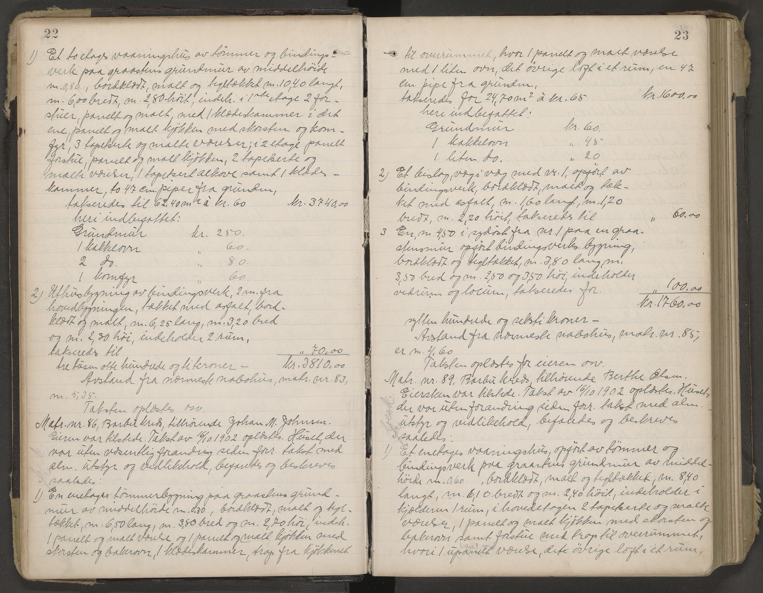 Norges Brannkasse Arendal, AV/SAK-2241-0002/F/Fa/L0029: Branntakstprotokoll nr. 27 med matrikkelnummerregister, 1916-1918