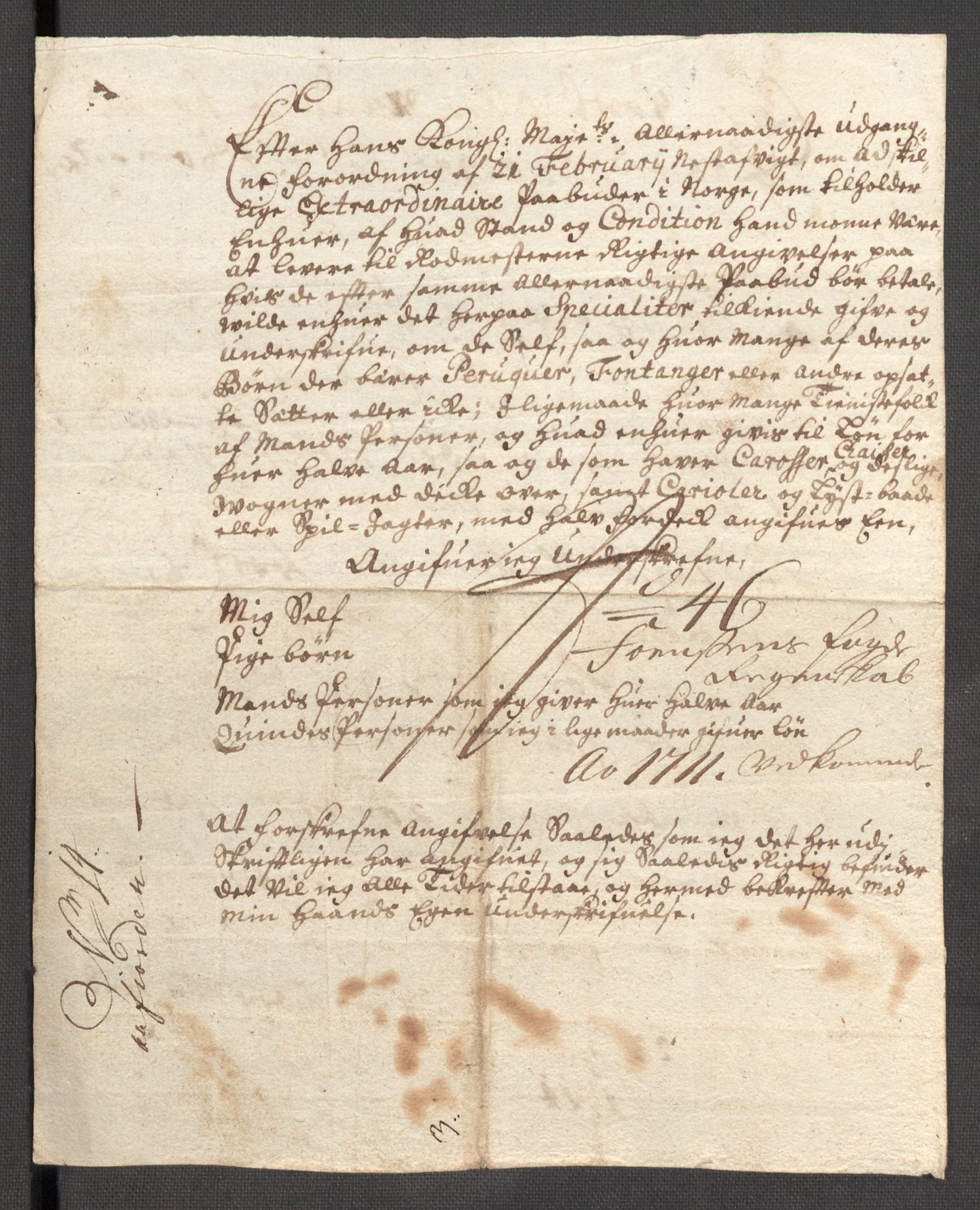 Rentekammeret inntil 1814, Reviderte regnskaper, Fogderegnskap, AV/RA-EA-4092/R57/L3860: Fogderegnskap Fosen, 1711, s. 413